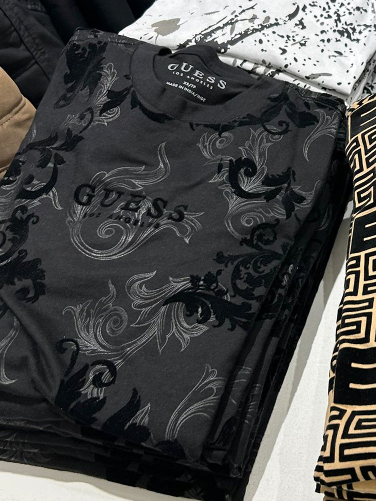 GUESS Los Angeles graphic t-shirts-Black