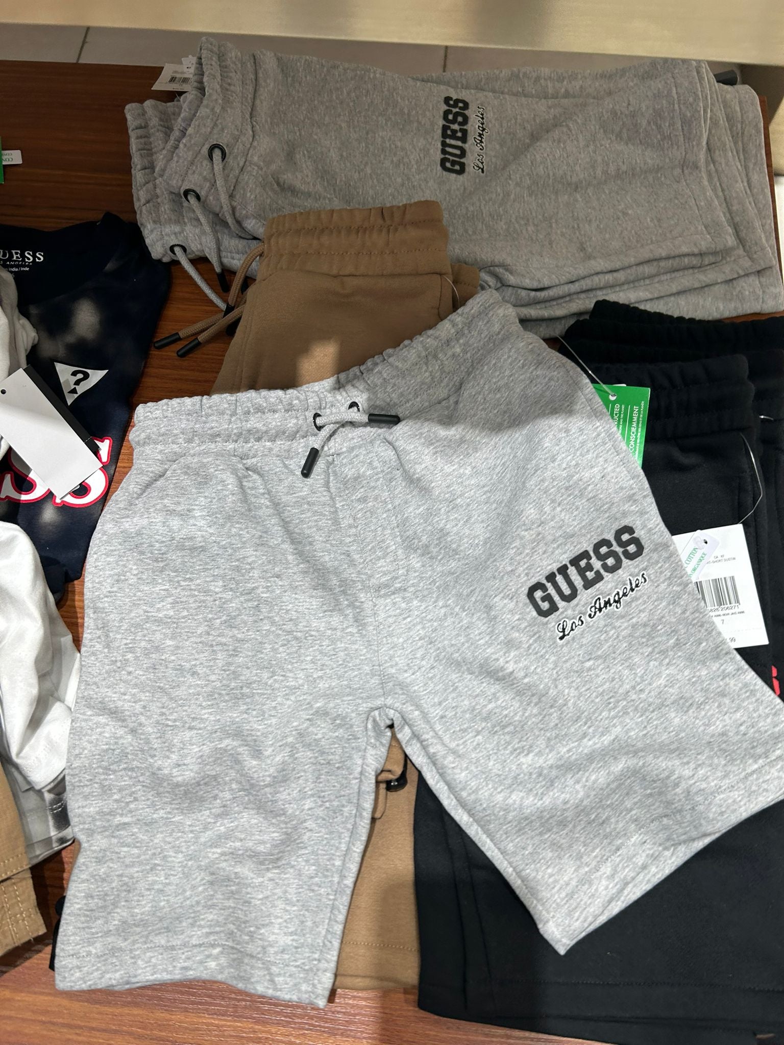 Guess boys' cotton jersey shorts-Plumbic