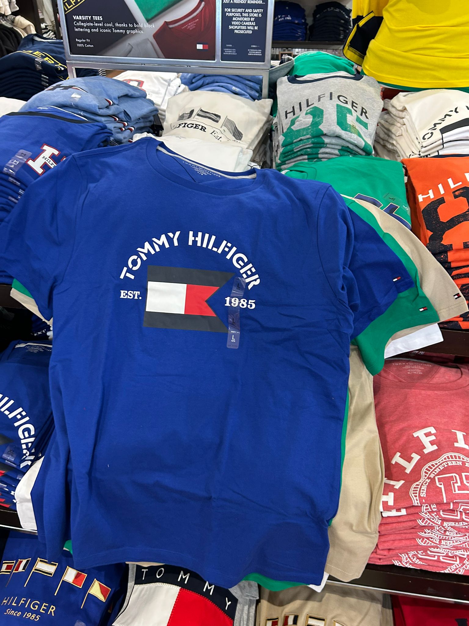 Tommy Hilfiger Flag Graphic T-Shirt-Blue