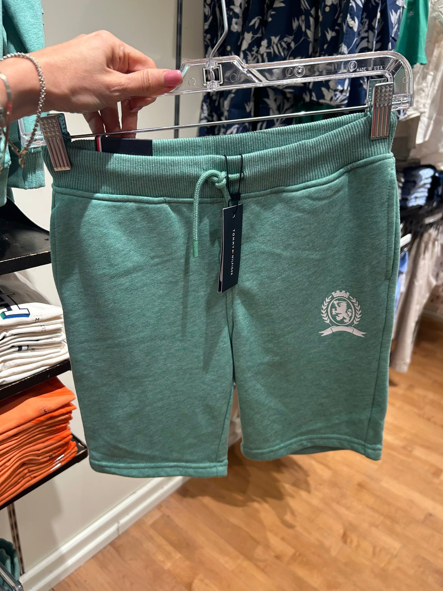 Hilfiger drawstring shorts-Green