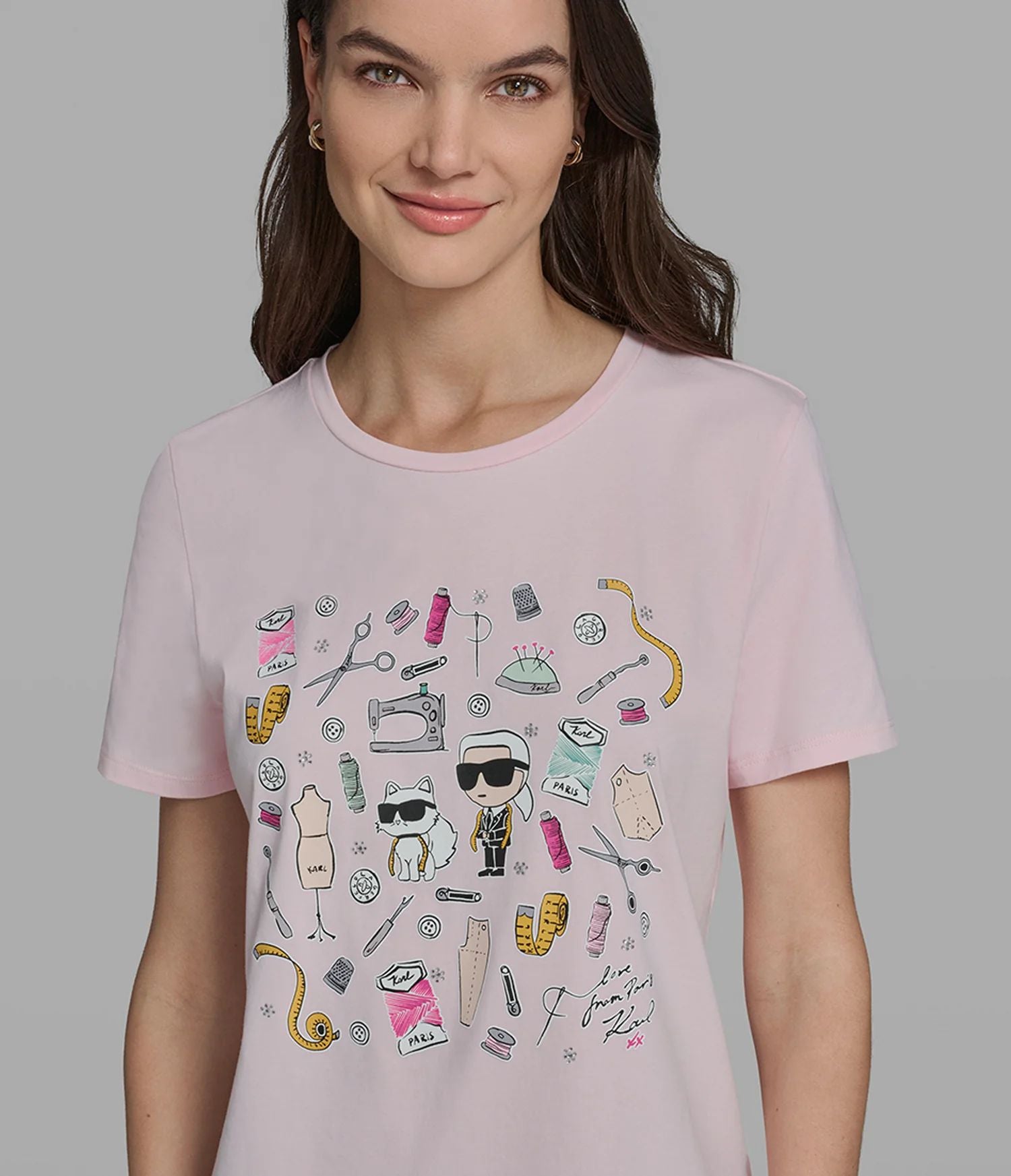 Karl WHIMSY ATELIER LOGO TEE-Pink