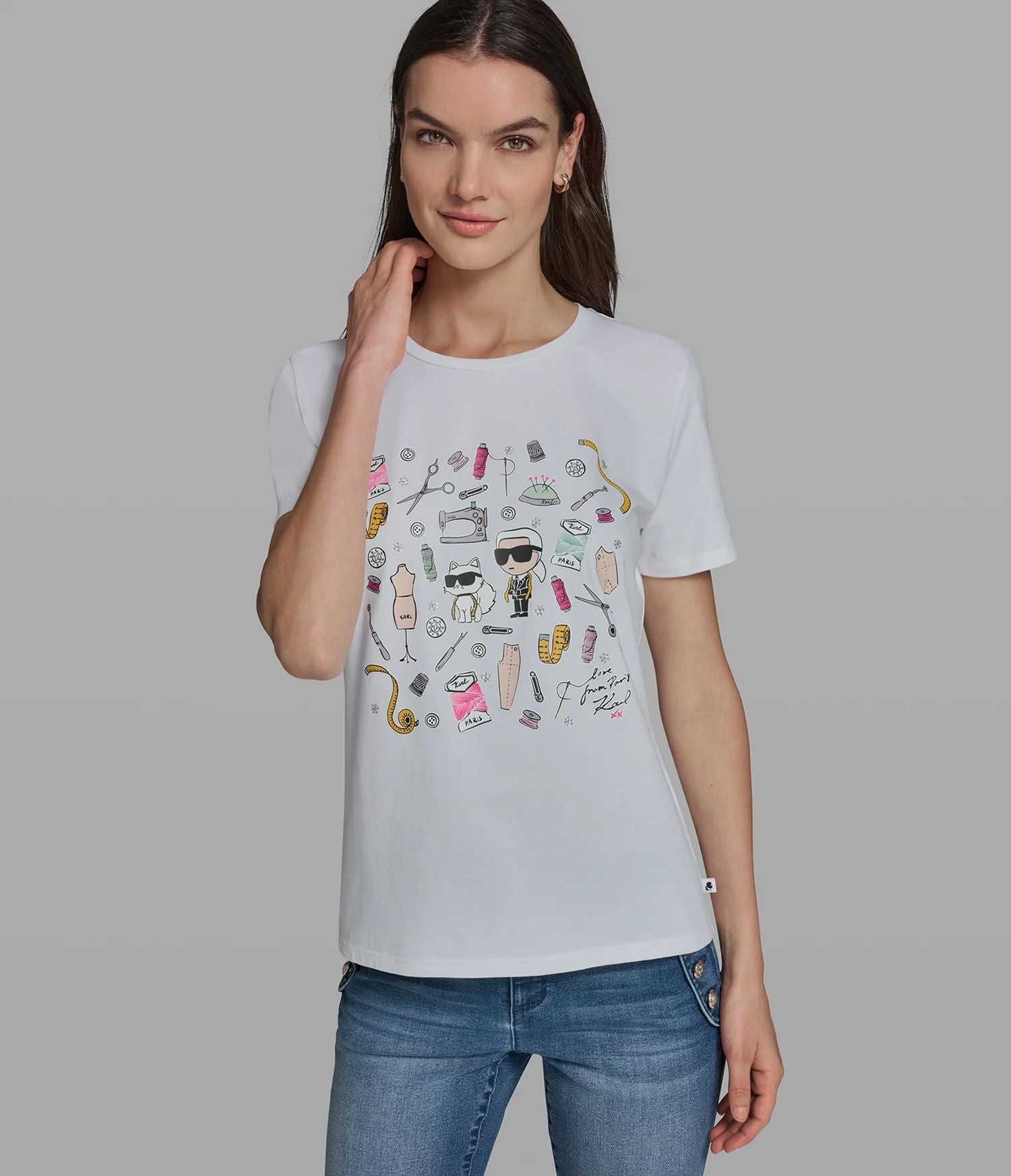 Karl WHIMSY ATELIER LOGO TEE-White