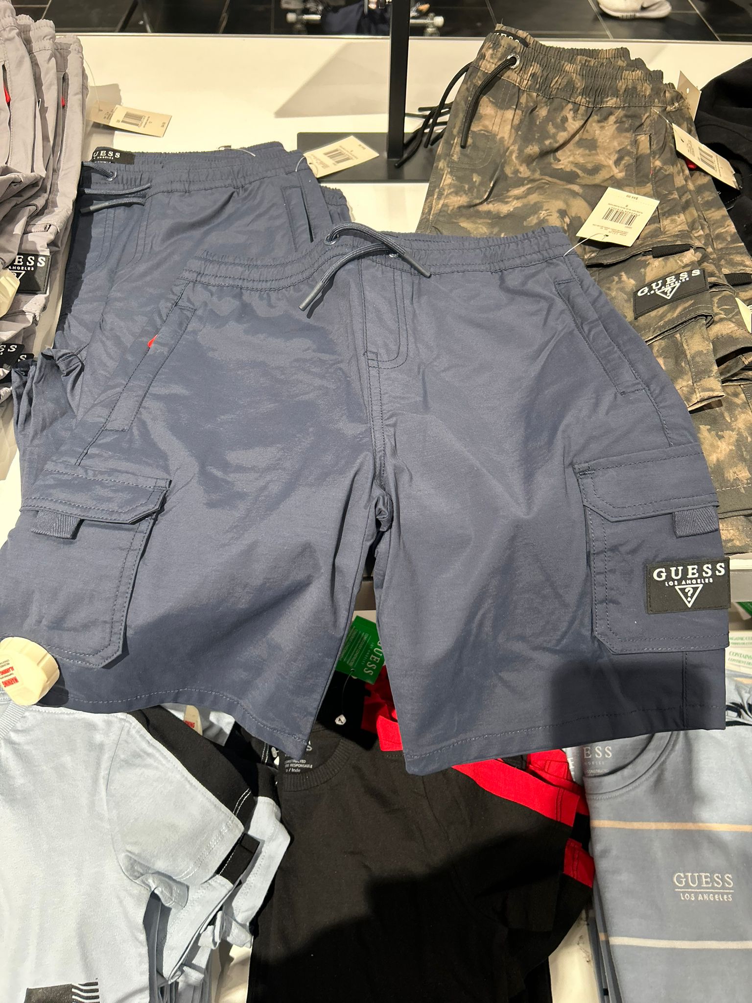 Guess Kids Cargo Shorts-Navy