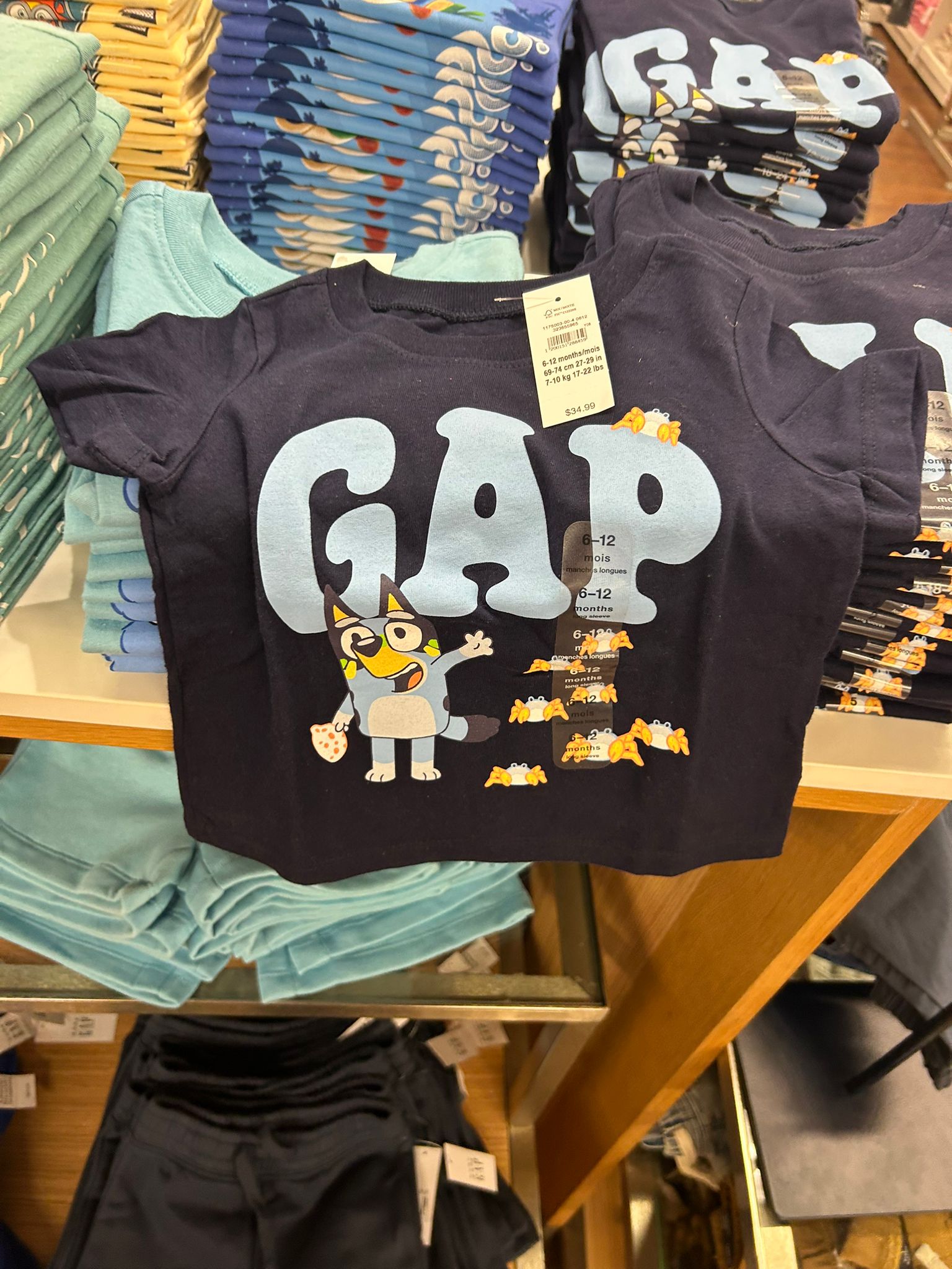 babyGap Bluey Logo T-shirt-Navy