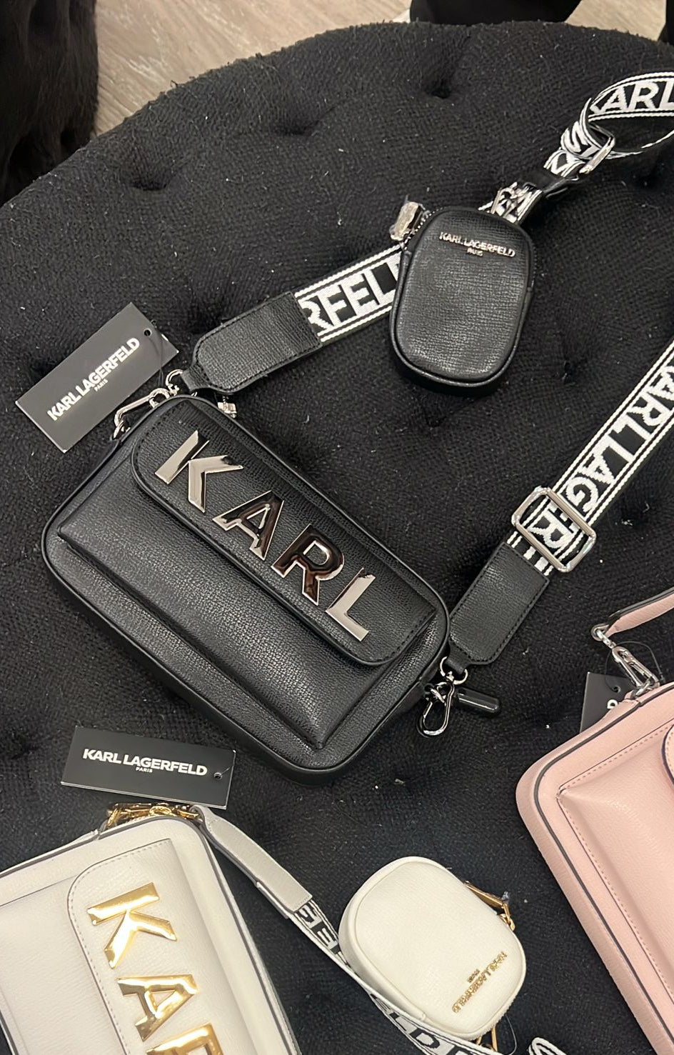 Karl Lagerfeld Paris Agyness Quilted Shoulder Bag - Paris Edition
