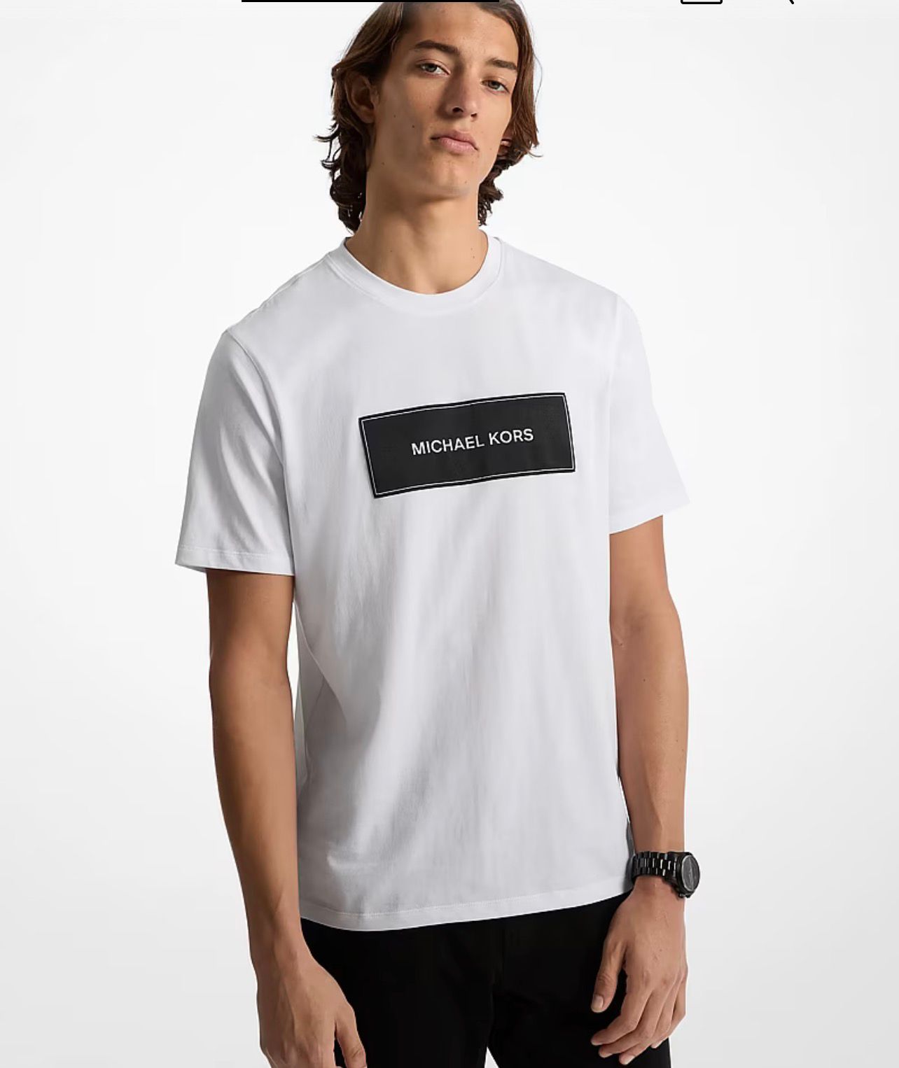 Michael Kors Men's Logo Cotton T-Shirt-White