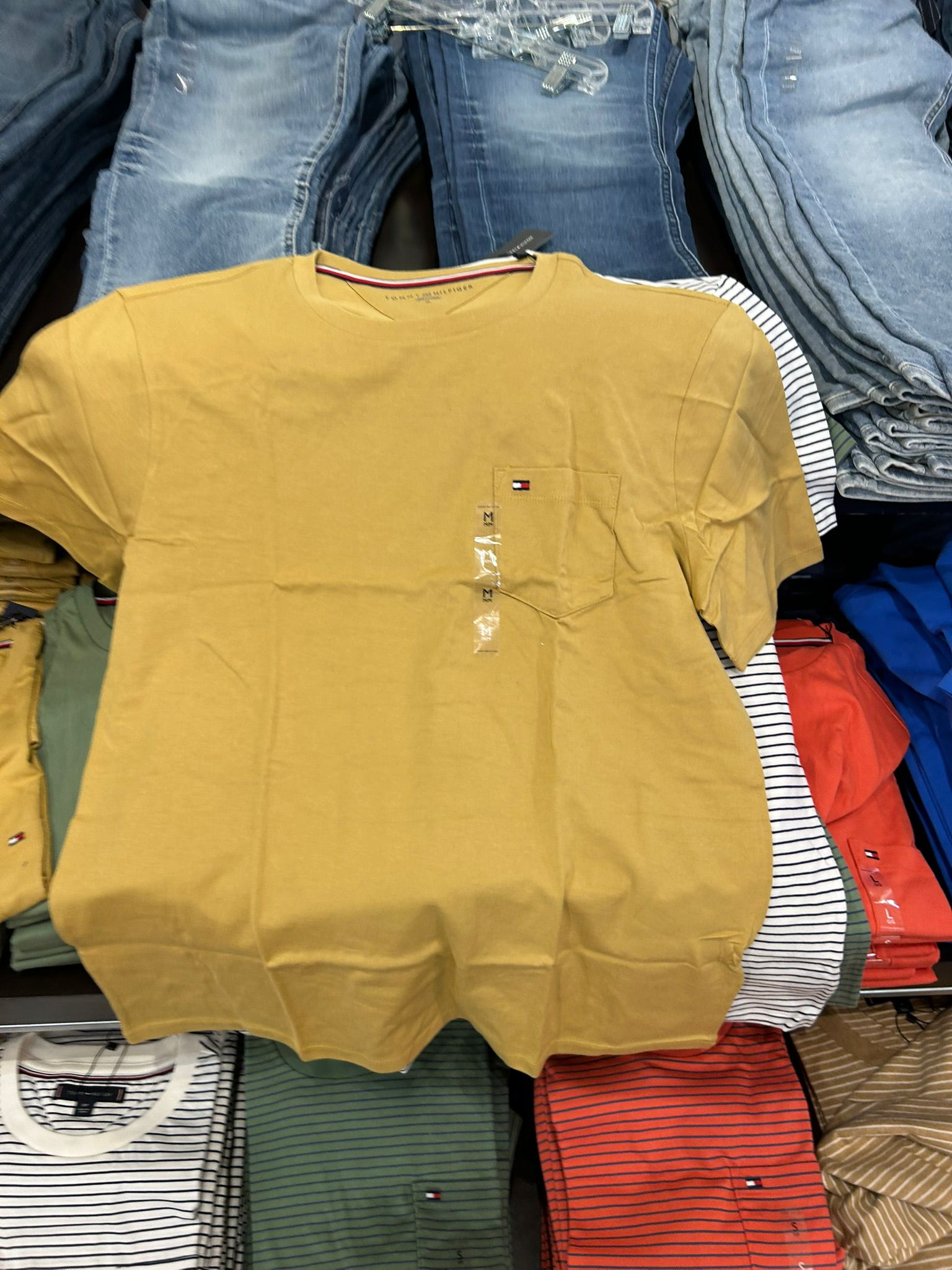 Tommy Hilfiger Men's Classics Pocket T-Shirt-Yellow