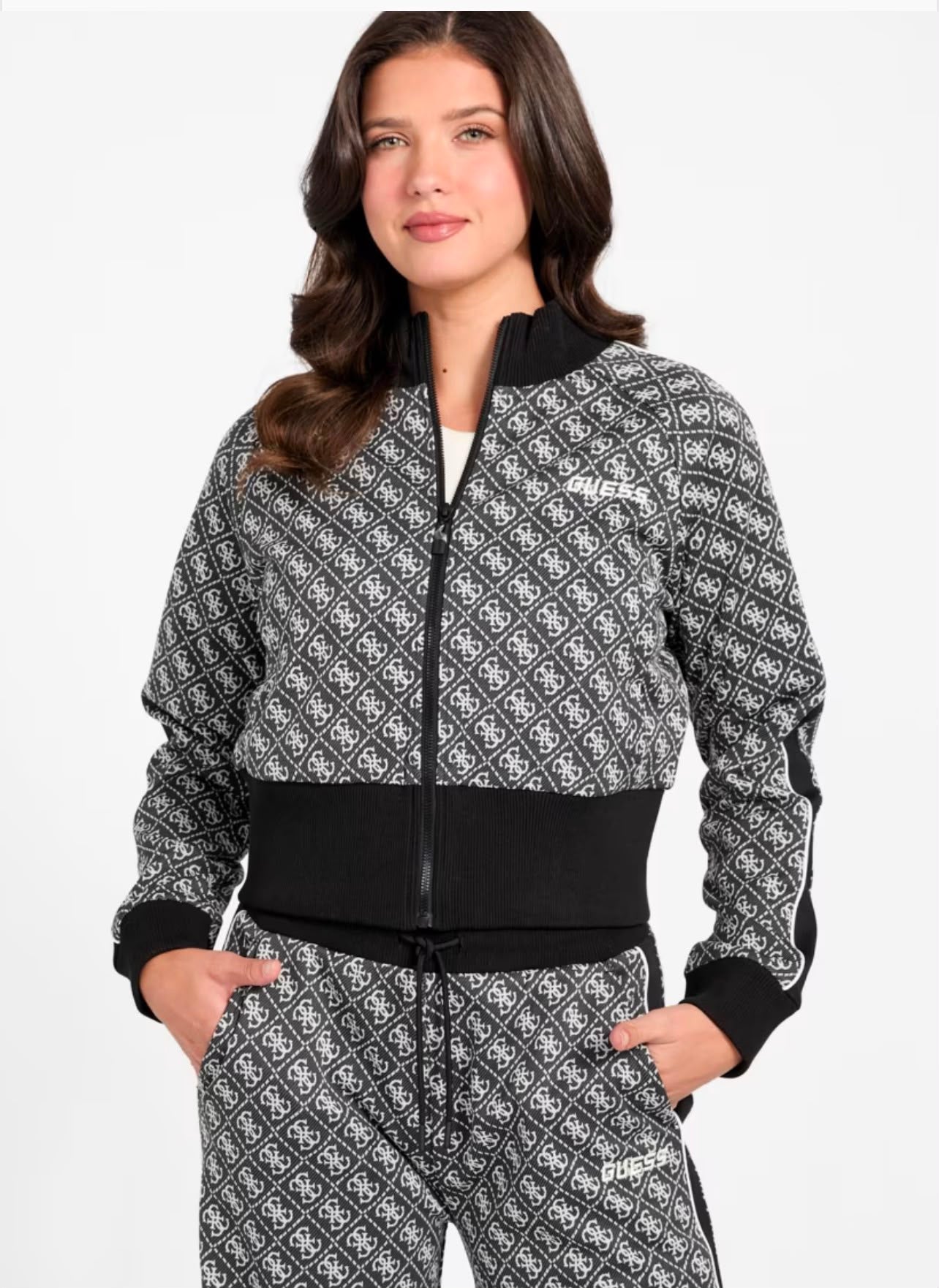 Guess Women's Sweatshirt With 4G Logo-Black
