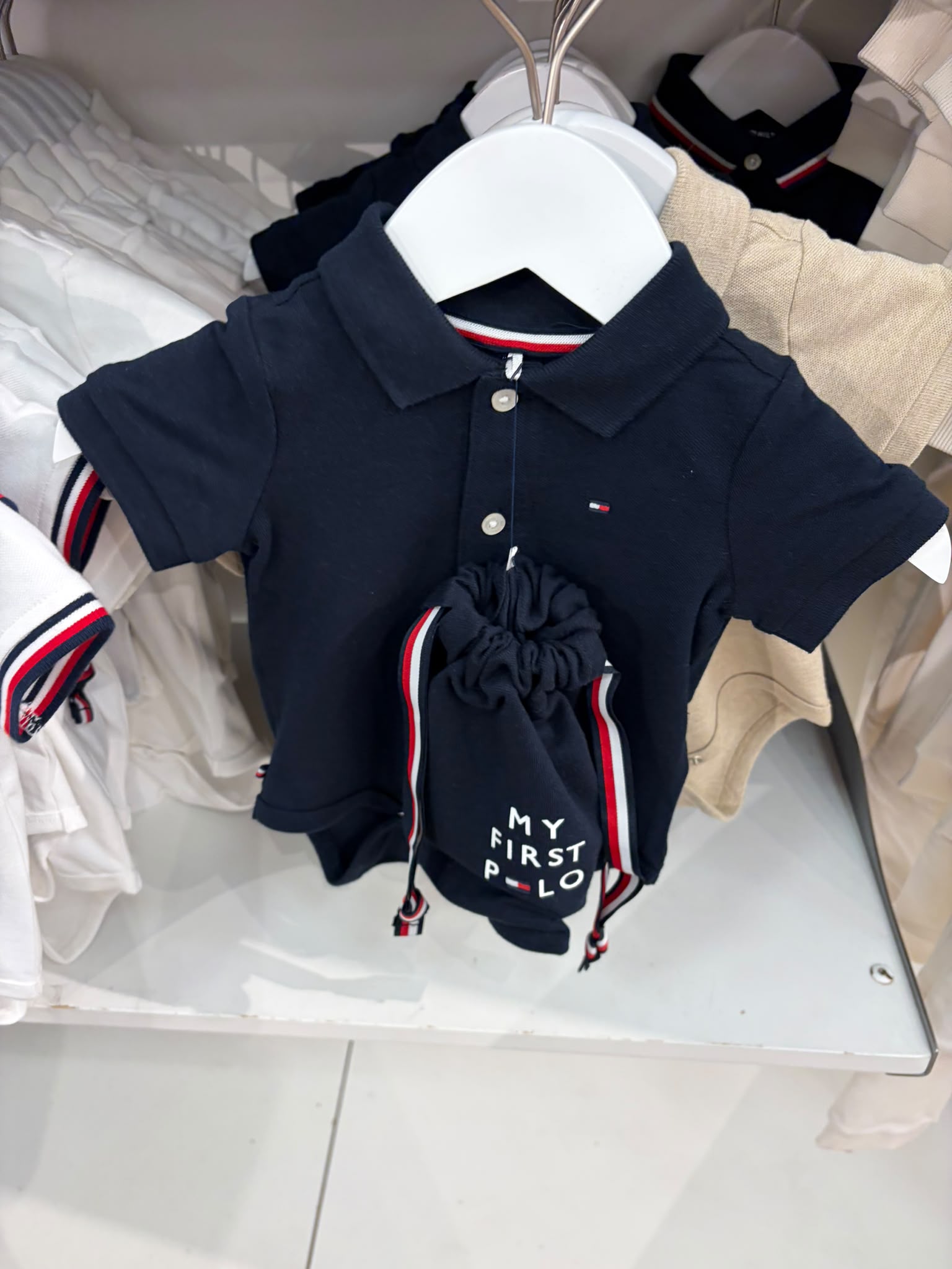 Tommy Hilfiger Baby Polo Bodysuit Gift Set-Navy