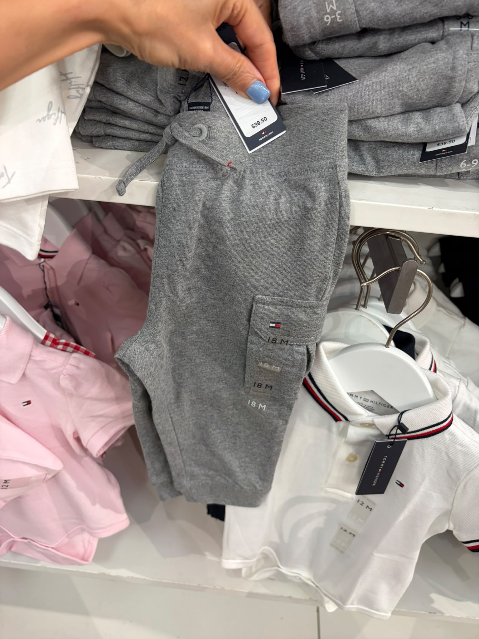 Tommy Hilfiger Babies' Knit Cargo Pant- Grey