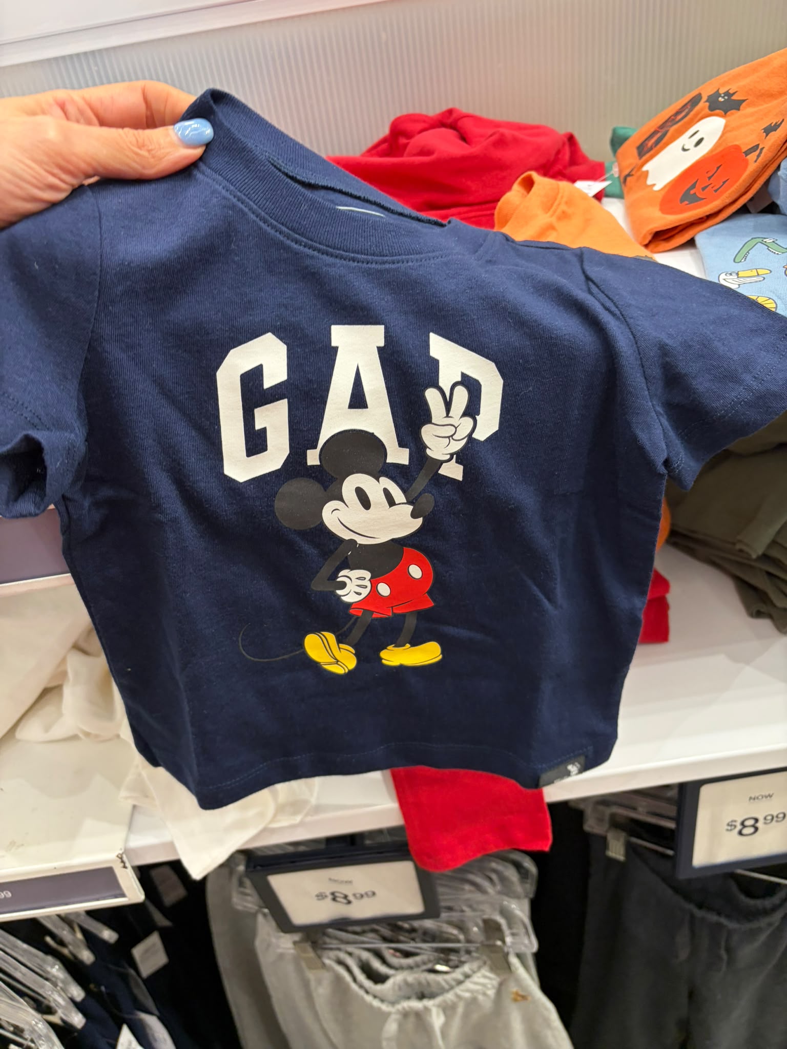 babyGap × Disney Mickey Mouse Logo T-Shirt-Peace Navy