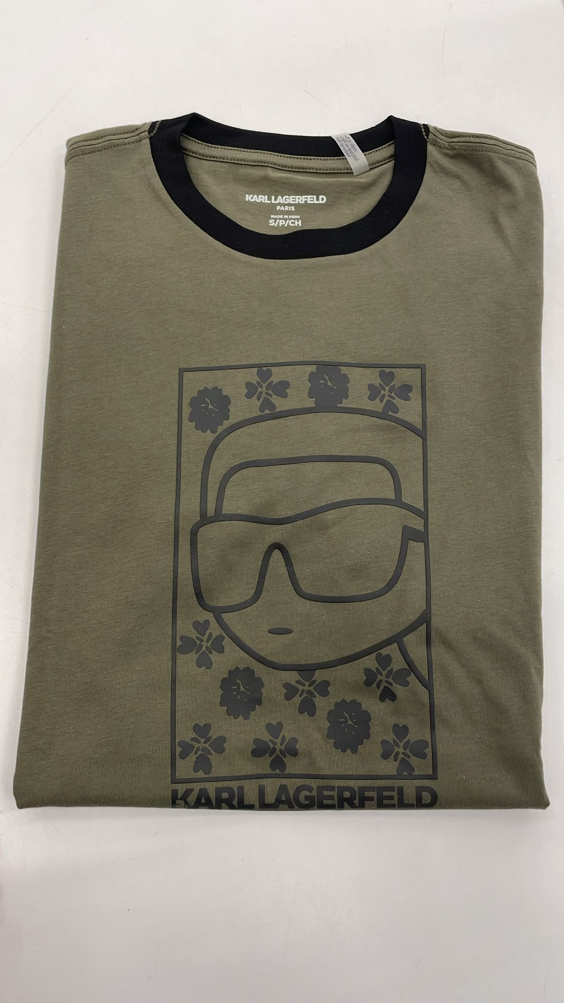 MEN'S KARL FLOWER TEE-Olive Green