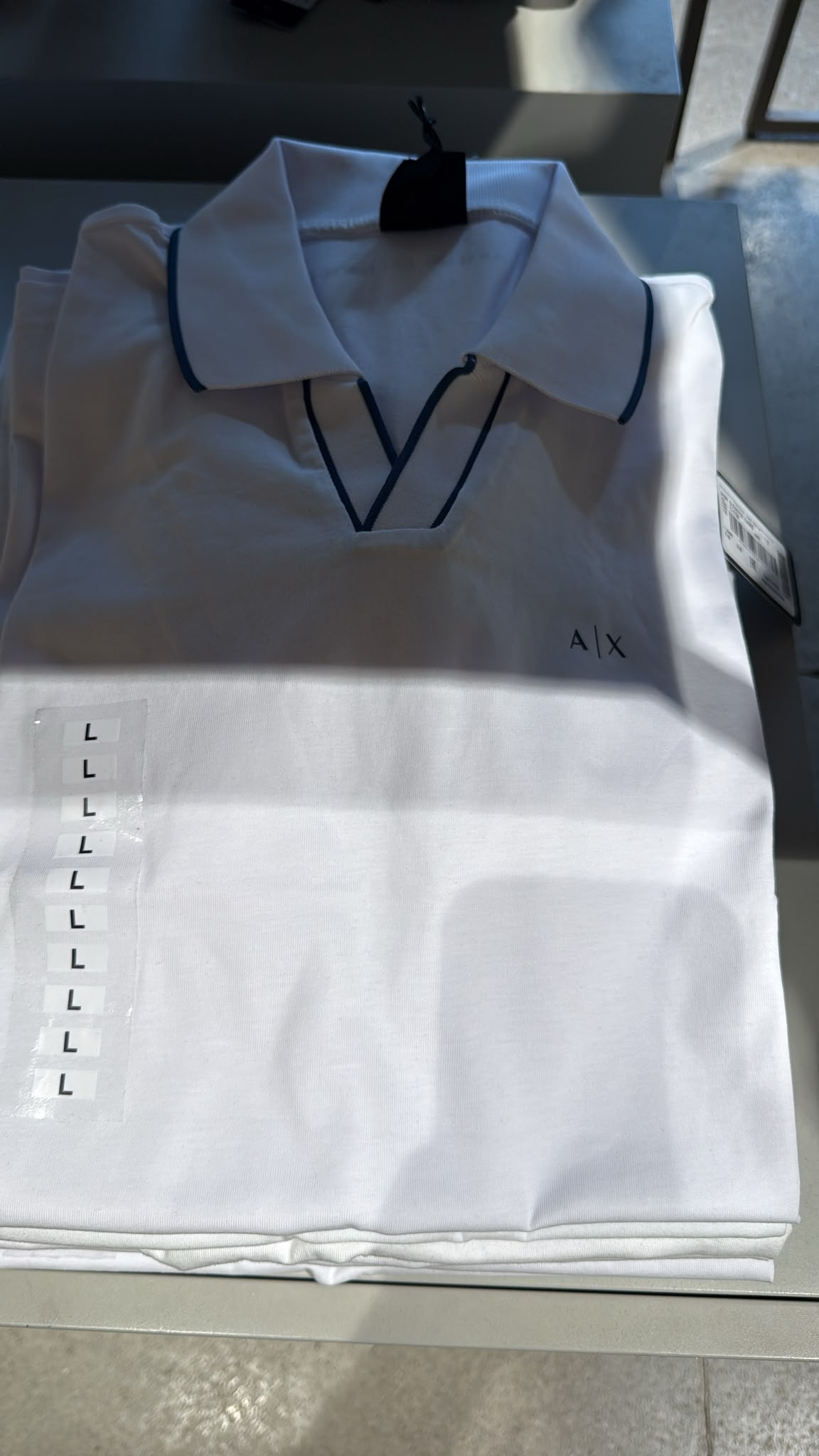 Armani Exchange Classic Polo Shirt in Breathable Cotton Piqué- White