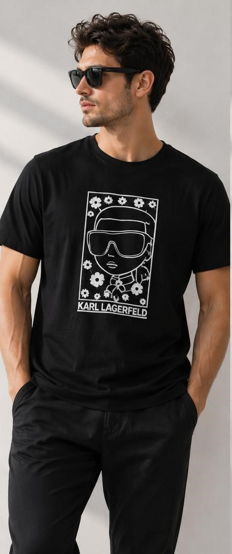 Karl Lagerfeld ringer T-shirt-Black
