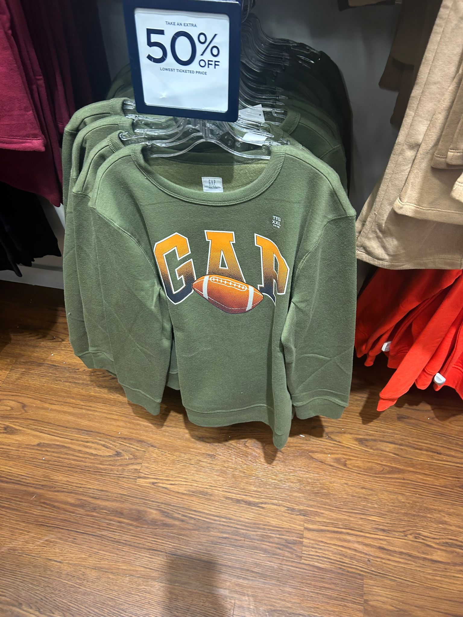 Boys Gap Logo Sweatshirt Army Jacket Green