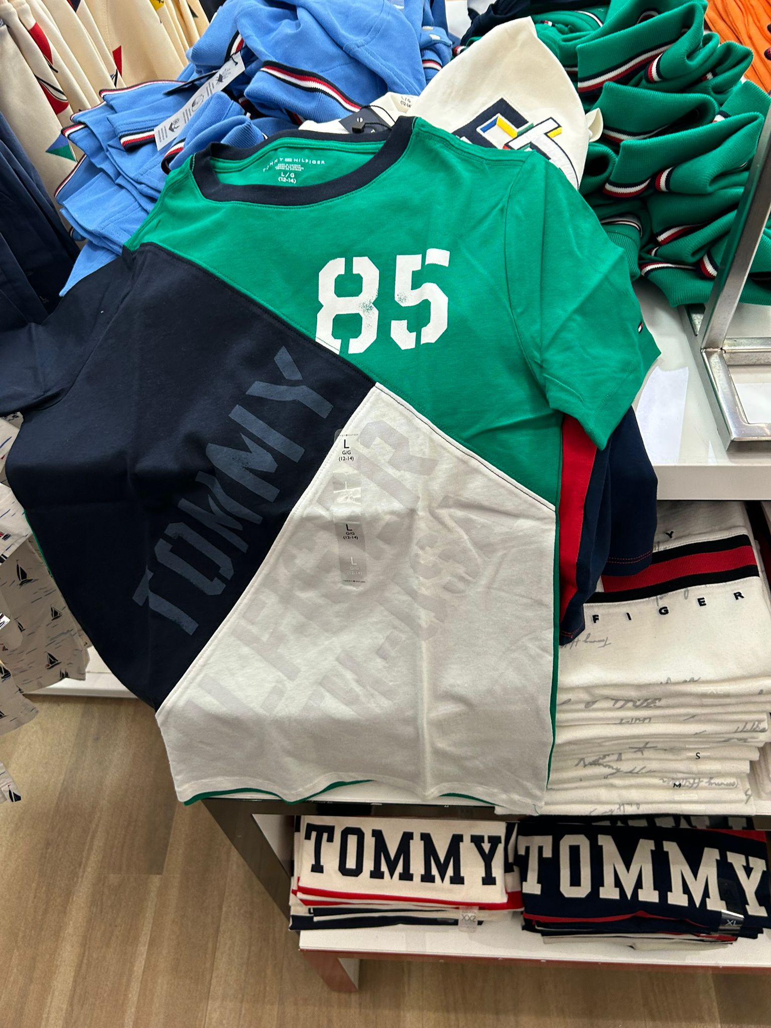 Kids' Tommy 85 Colorblock T-Shirt- Green