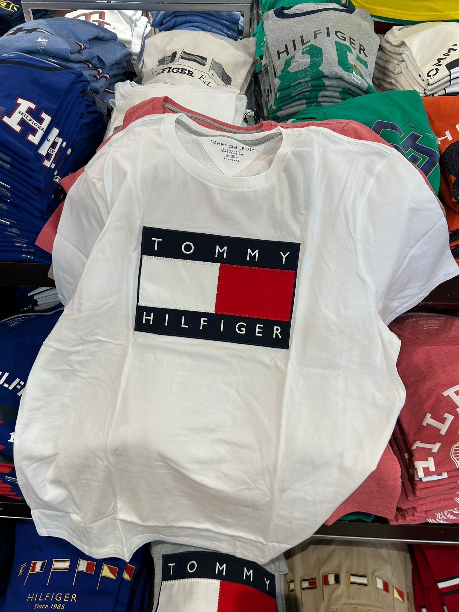 Hilfiger Sailing Flag Badge T-Shirt-White