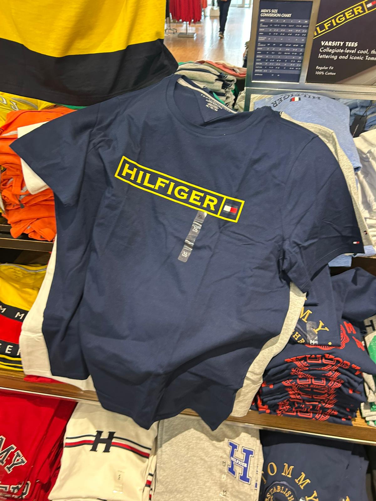 Hilfiger Box Logo T-Shirt-Navy Blue