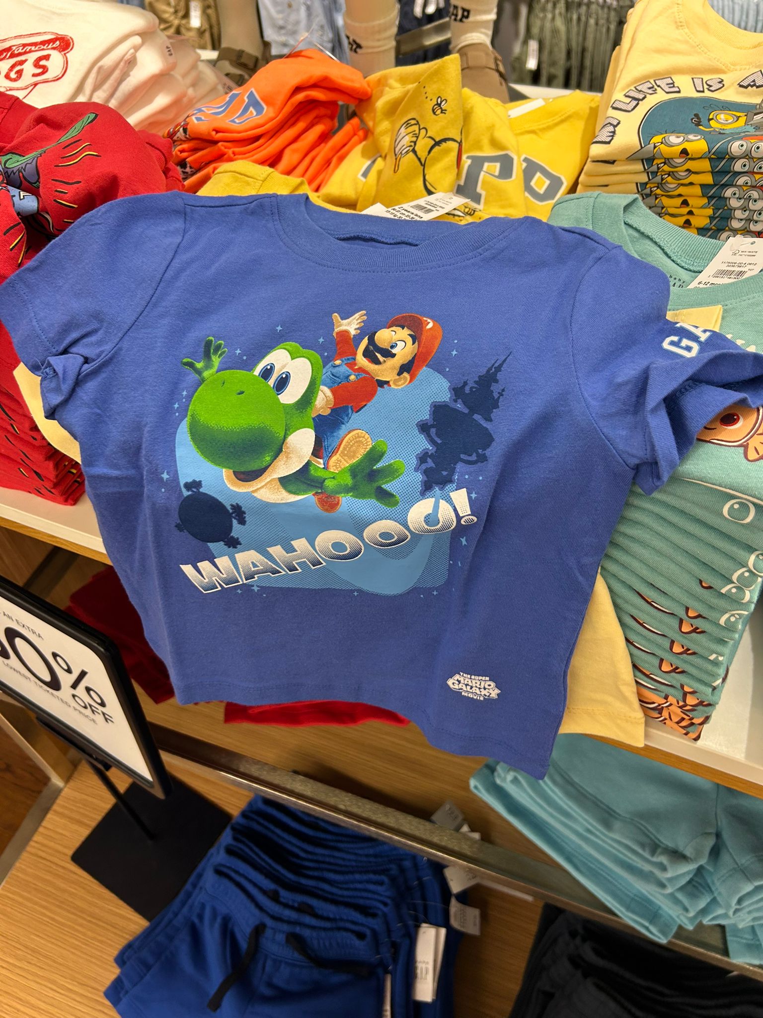 babyGap Super Mario Graphic T-Shirt-Dazzling Blue Mario Yoshi