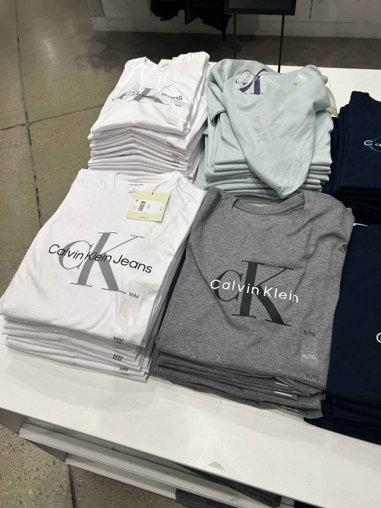 Calvin Klein Men's Monogram T-Shirt-White-