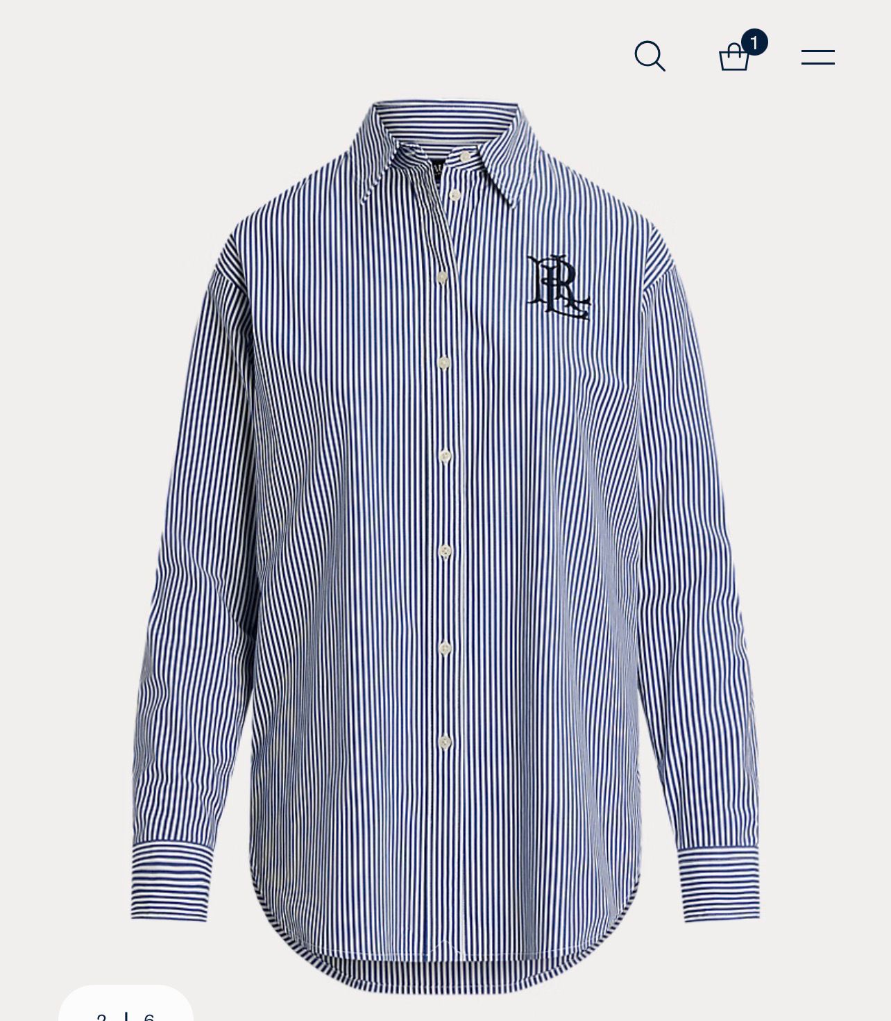 Ralph Lauren Women's Striped elastic cotton shirt with a comfortable fit to wear-Blue/White
