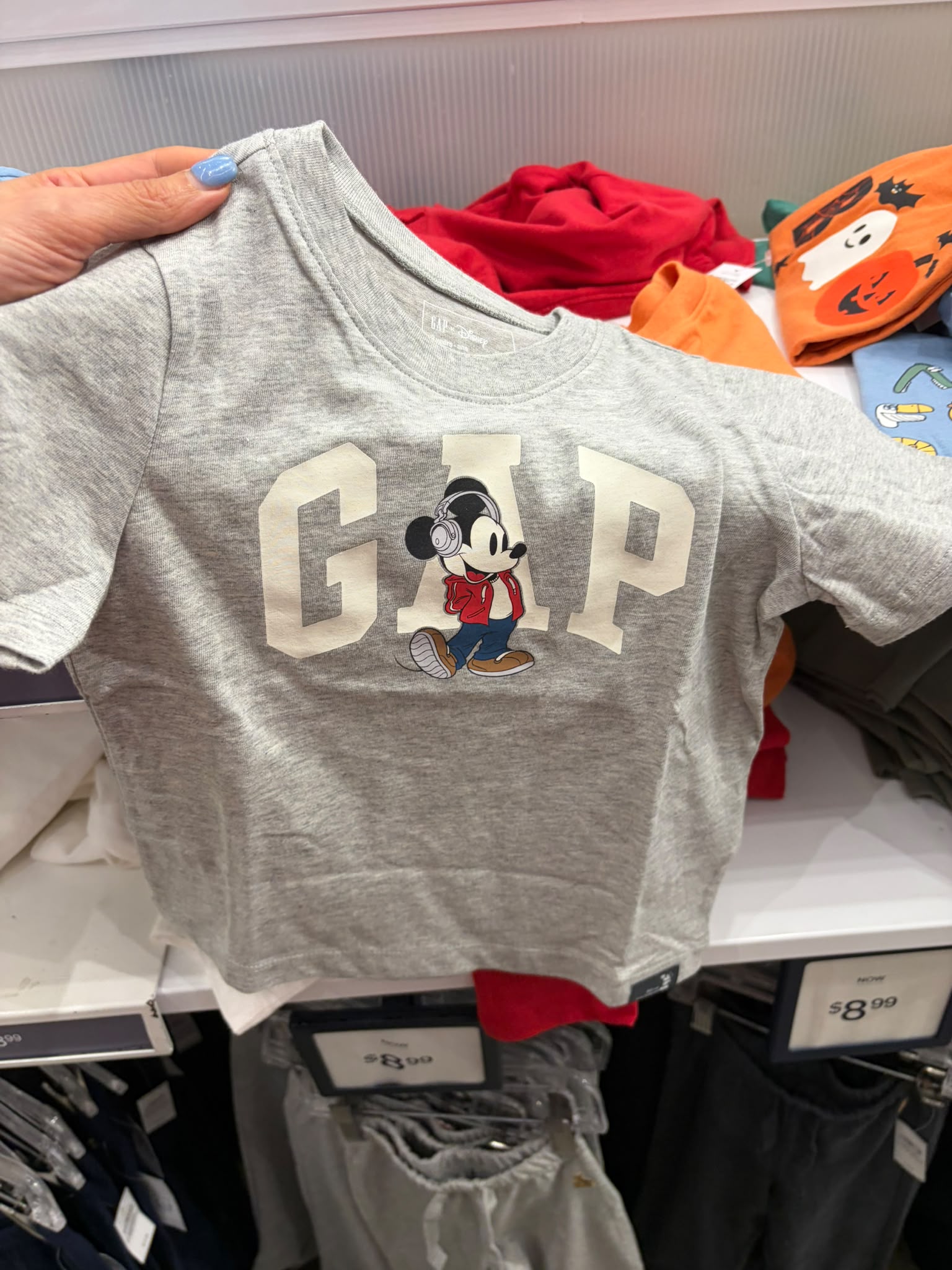 babyGap × Disney Mickey Mouse Logo T-Shirt-Headphones Gray