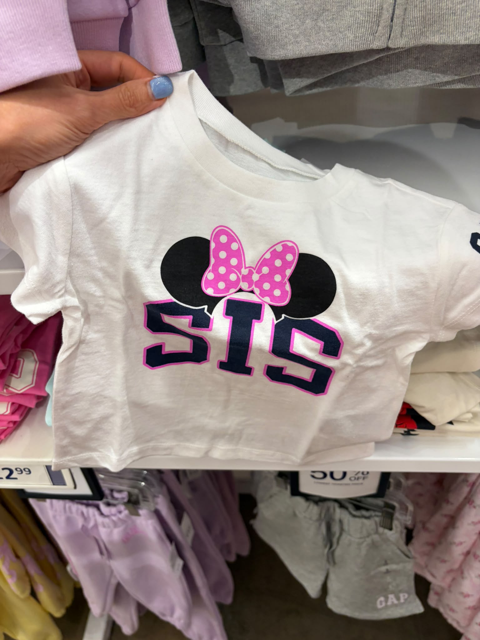 babyGap × Disney Graphic T-Shirt-Disney Family Sis New Off White