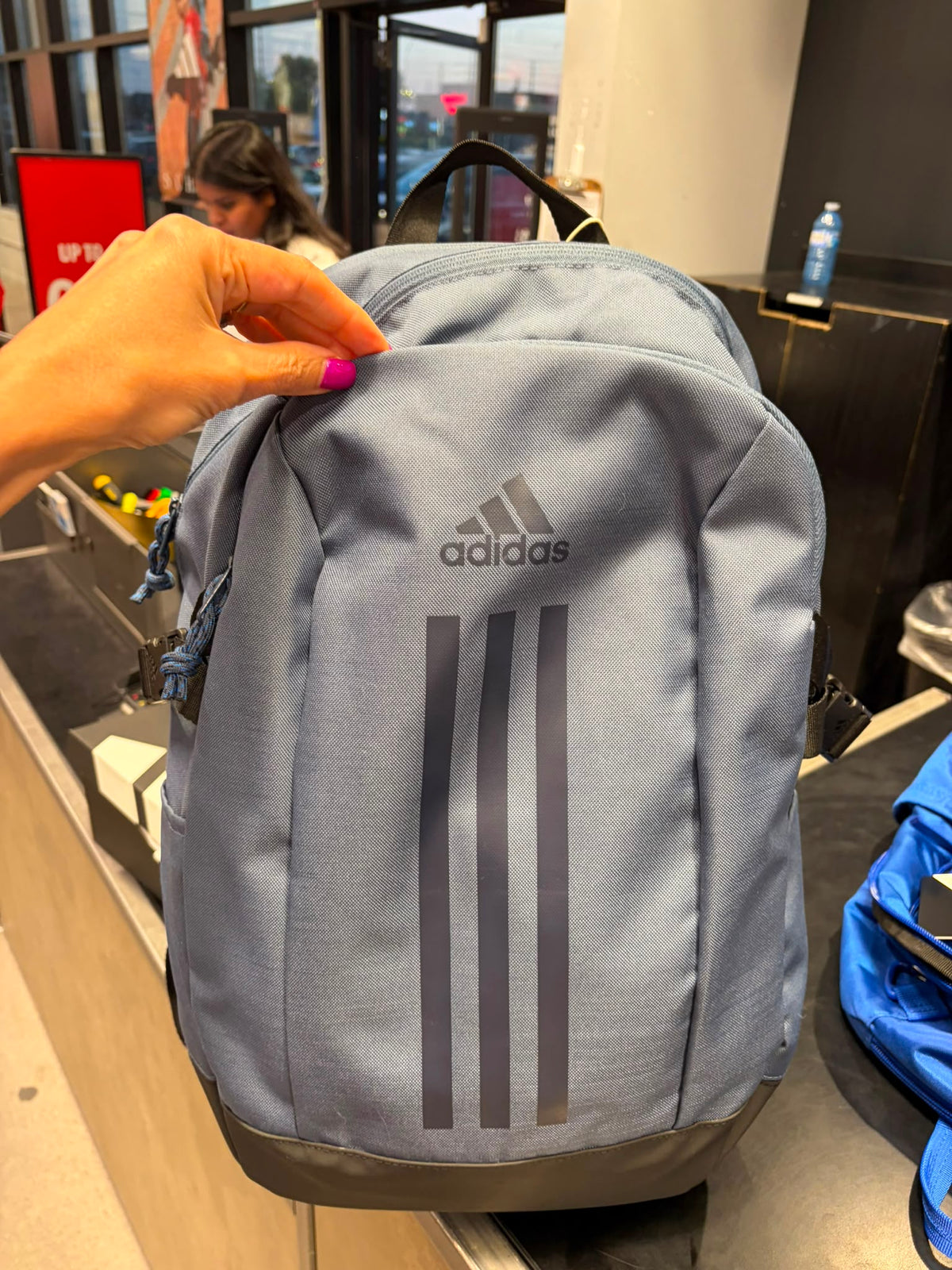 Adidas Unisex Power Backpack-muted slate blue