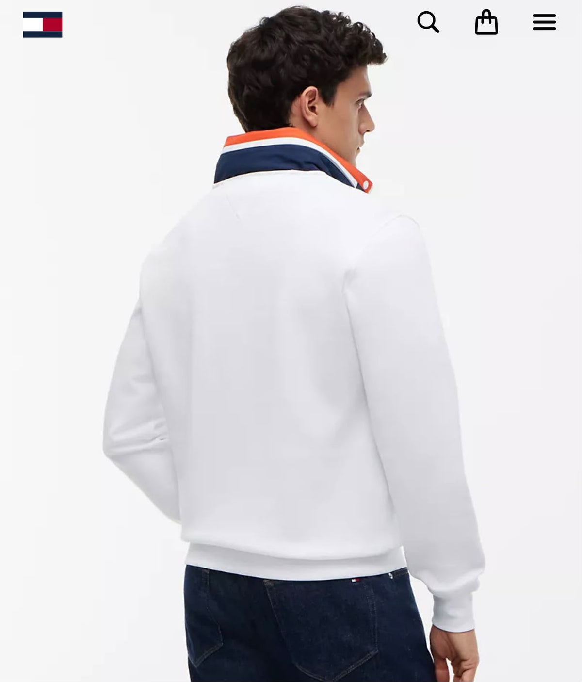Tommy Men's Marina Club Intechno Knit Quarter-Zip - White