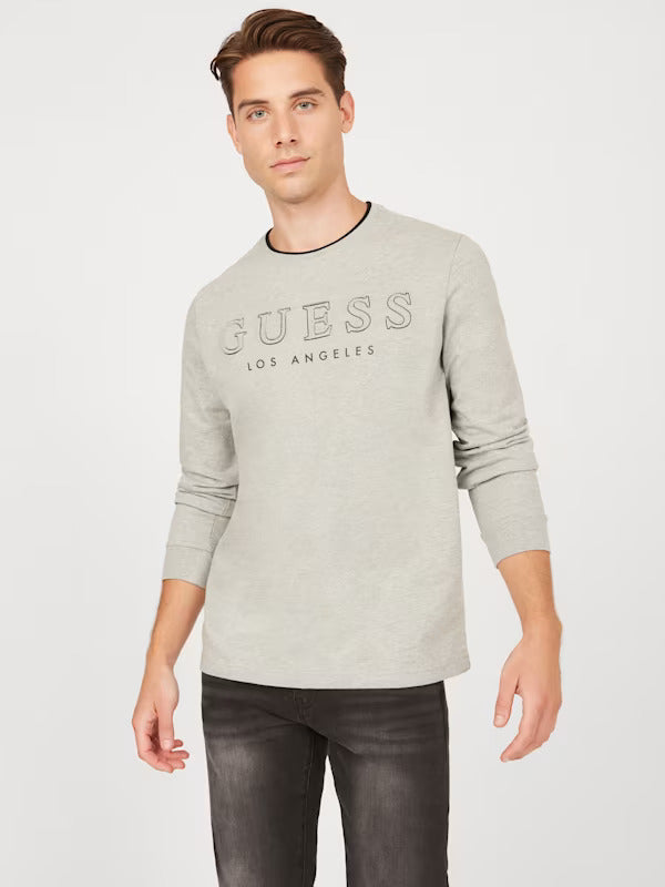 GUESS MEN Kalico Logo Long-Sleeve Tee