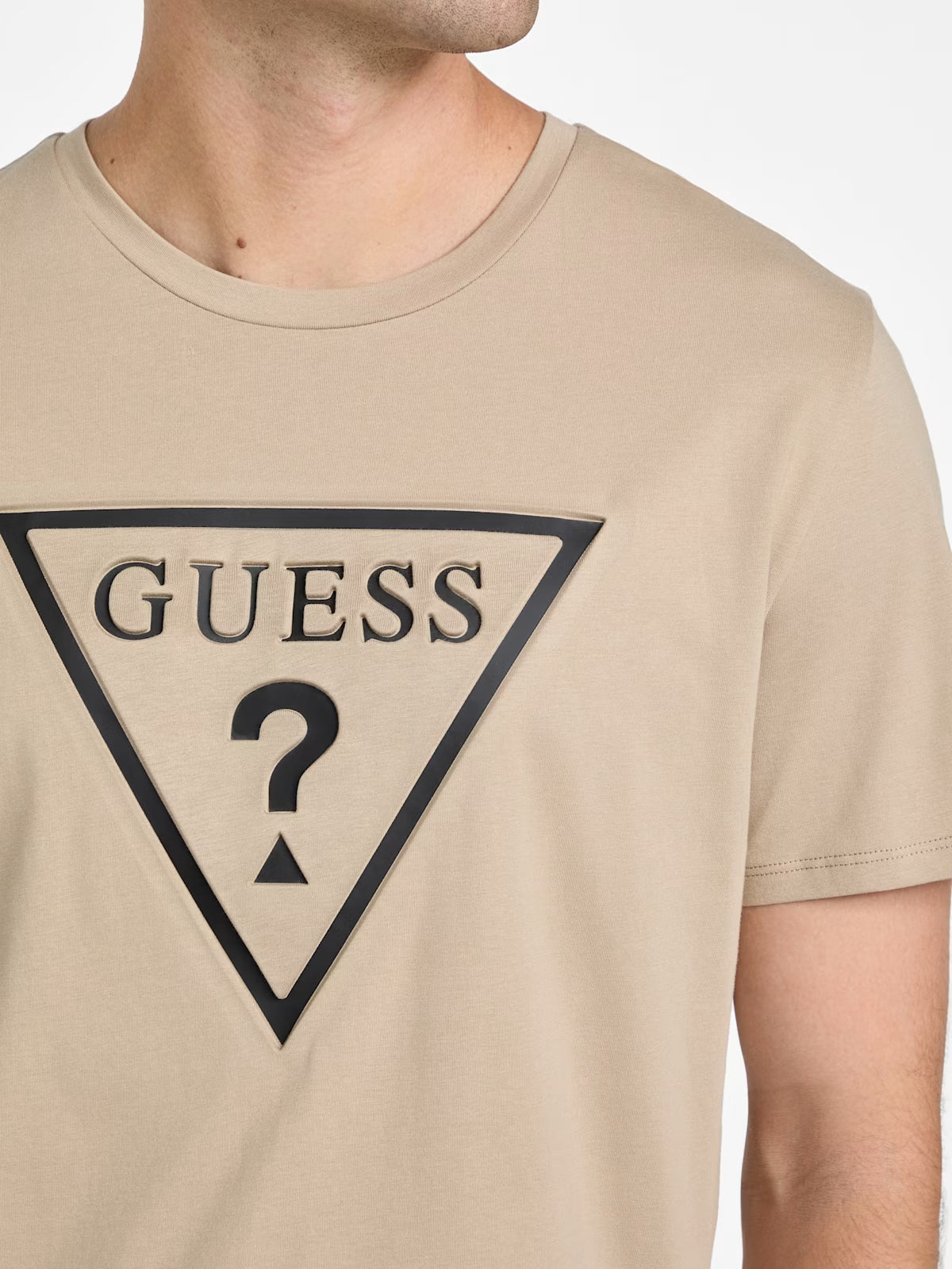 Guess Mens' Eco Kris Logo Tee / Beige