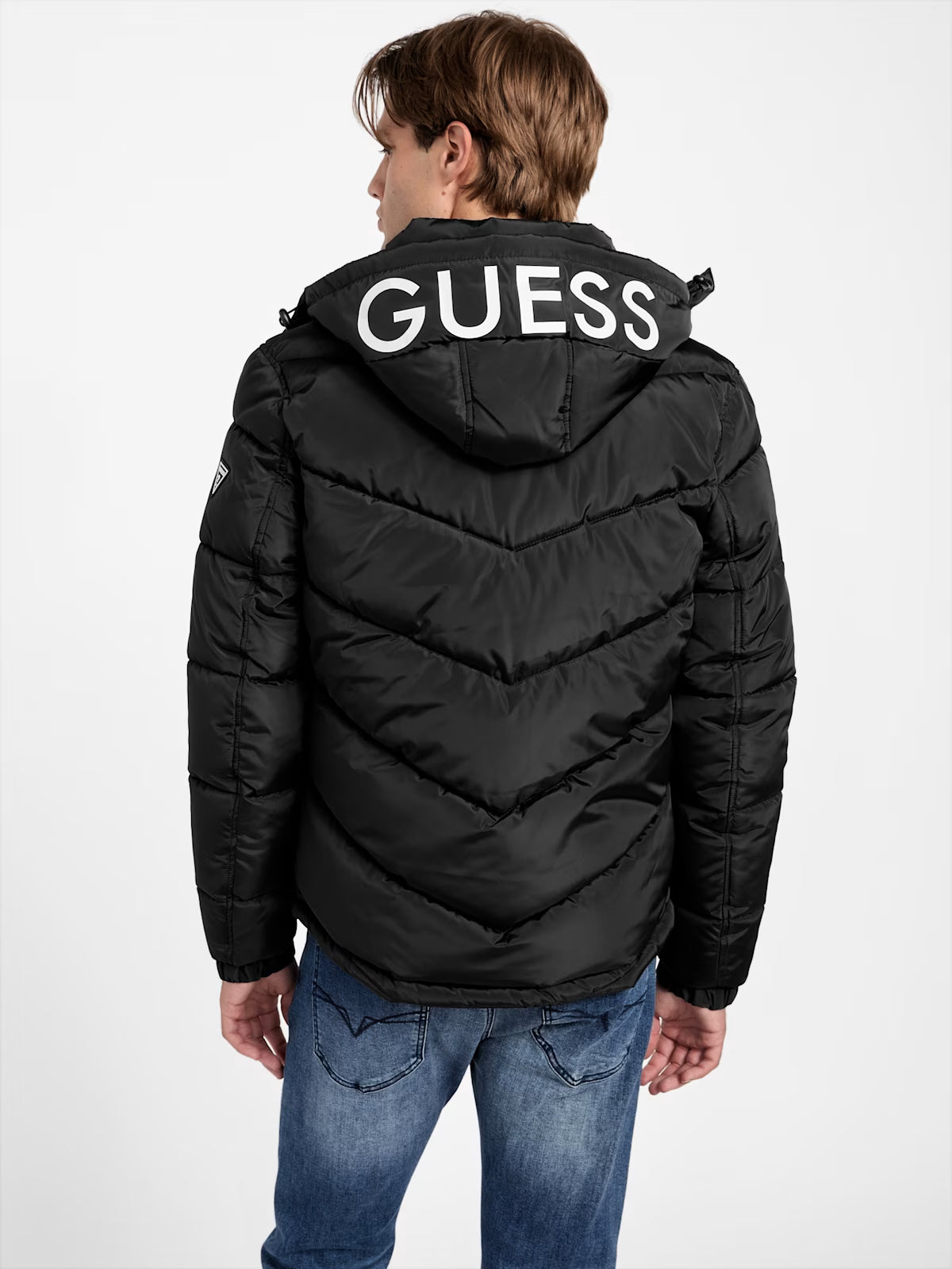 GUESS Mens' Eco Chano Puffer Jacket Black