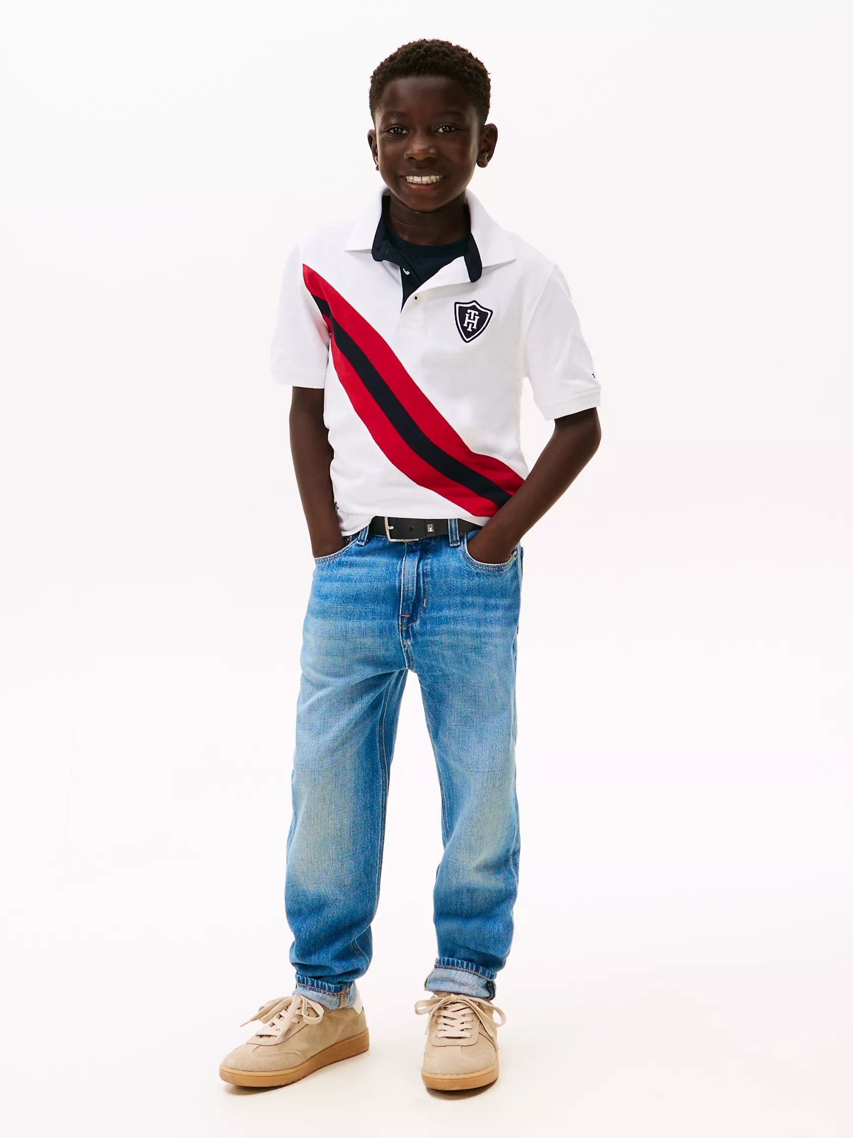 Tommy Hilfiger boys' Banner Stripe Polo Shirt
