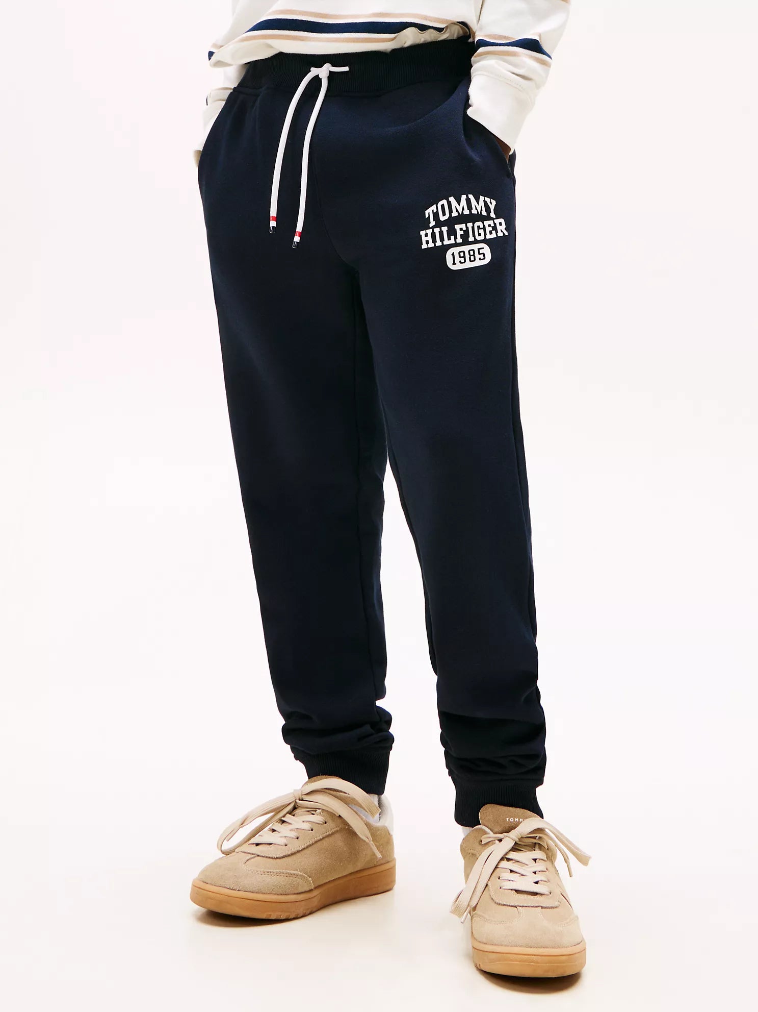 BOY Tommy Varsity Brushed-Fleece Sweatpant Navy Blue