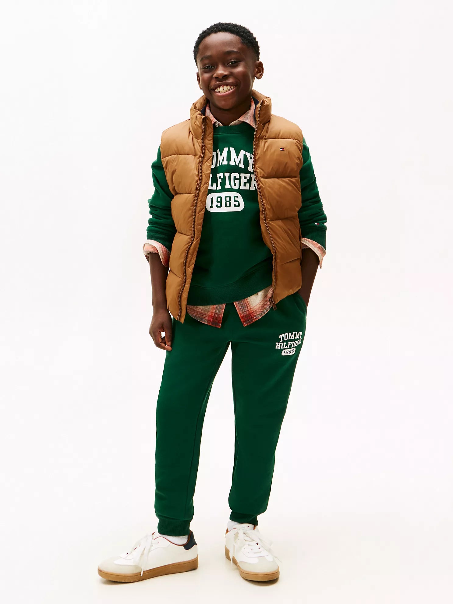 BOY Tommy Varsity Brushed-Fleece Sweatpant Ornamental Green