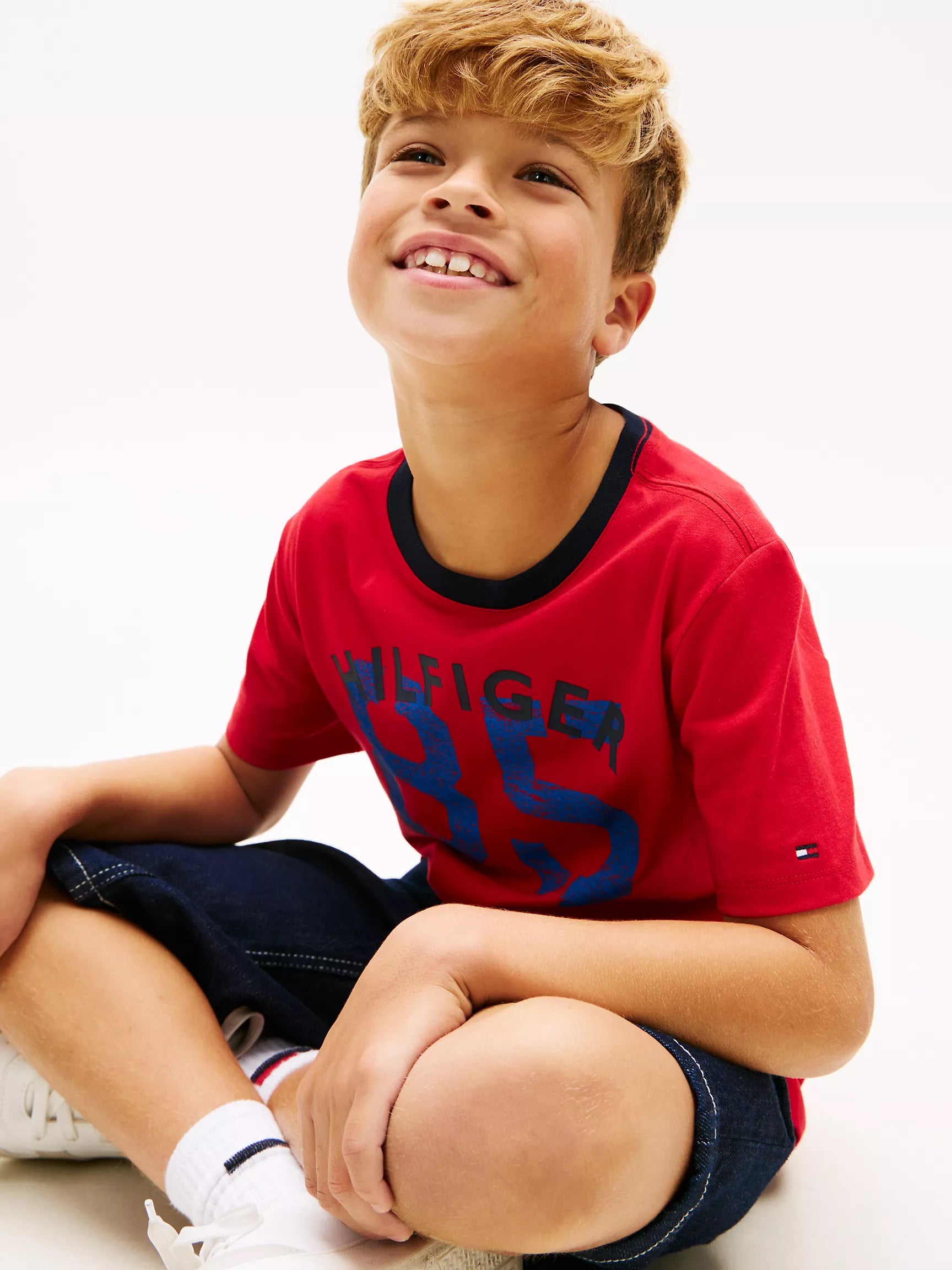 Kids' Hilfiger 85 T-Shirt-Primary Red