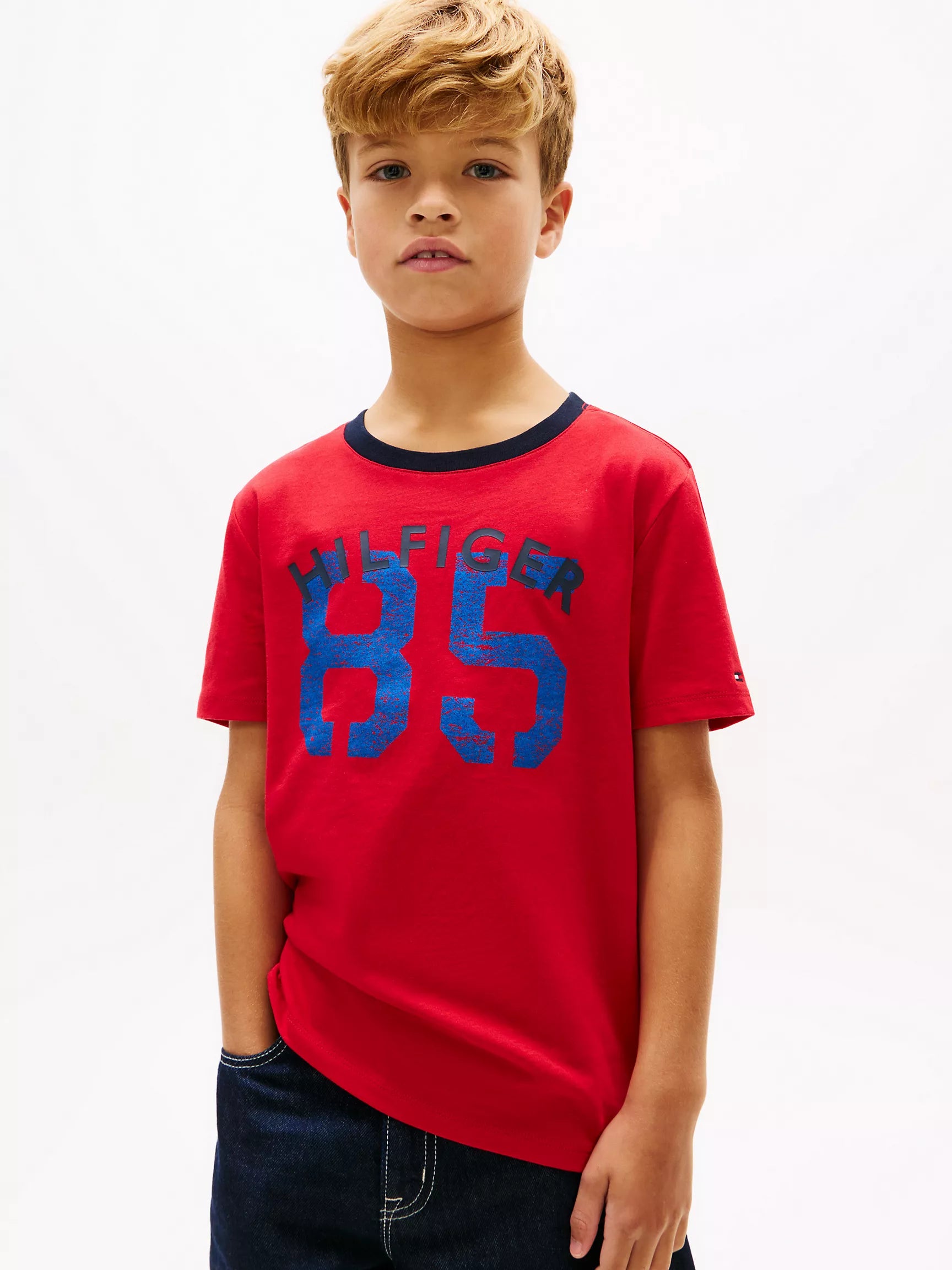 Kids' Hilfiger 85 T-Shirt-Primary Red
