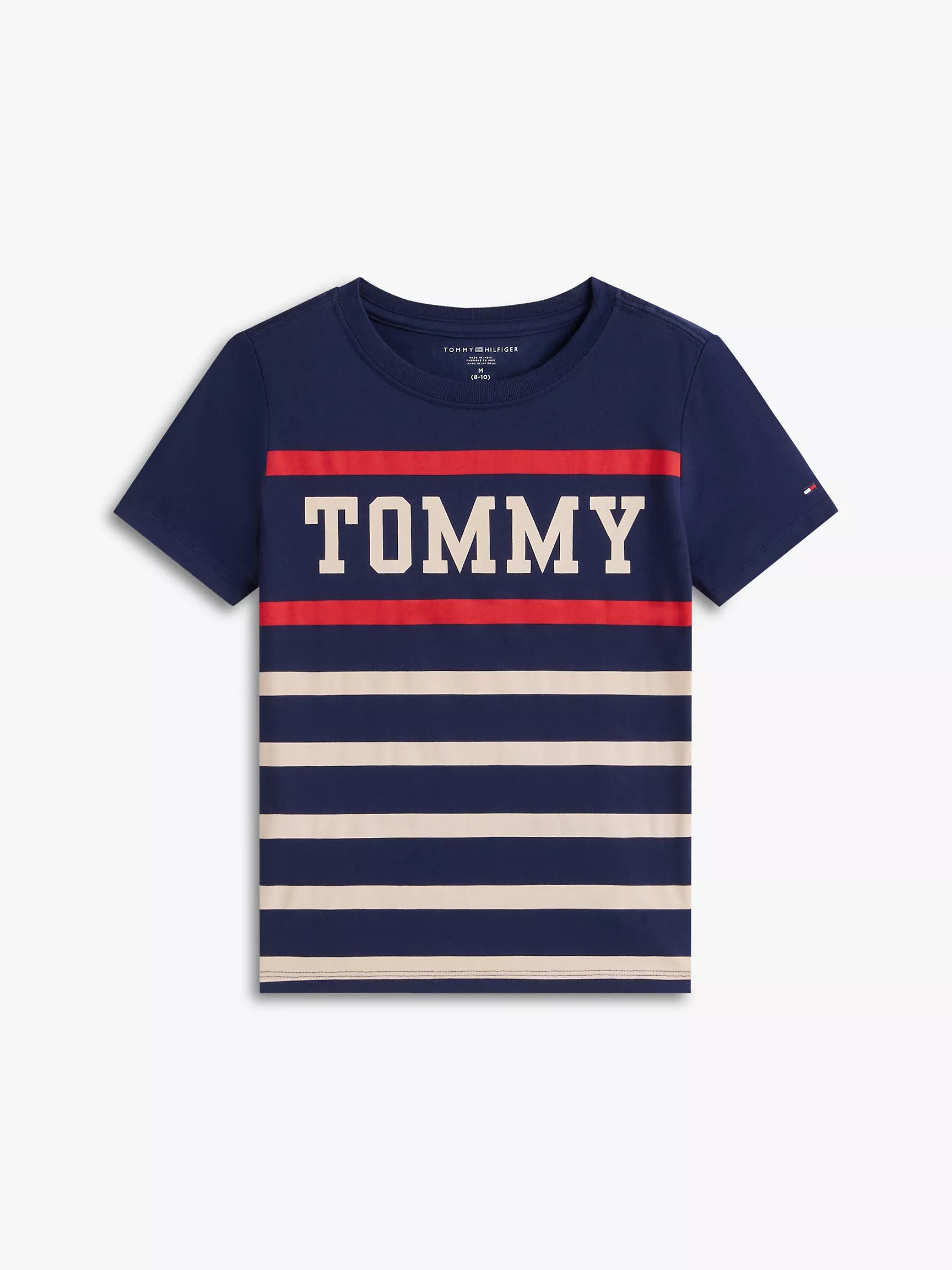 kids' Tommy Stripe T-Shirt-Carbon Navy