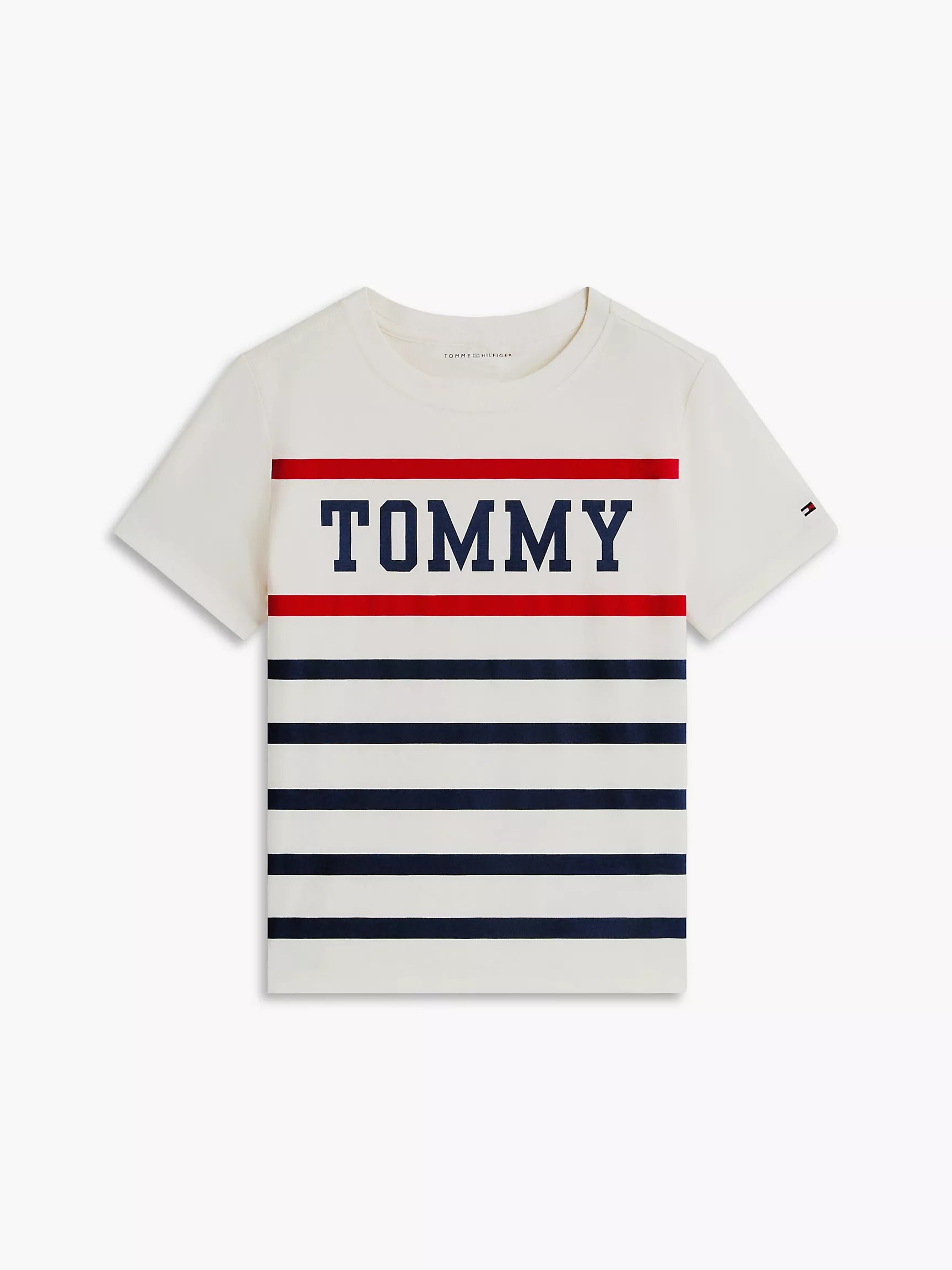 kids' Tommy Stripe T-Shirt-Ivory silk
