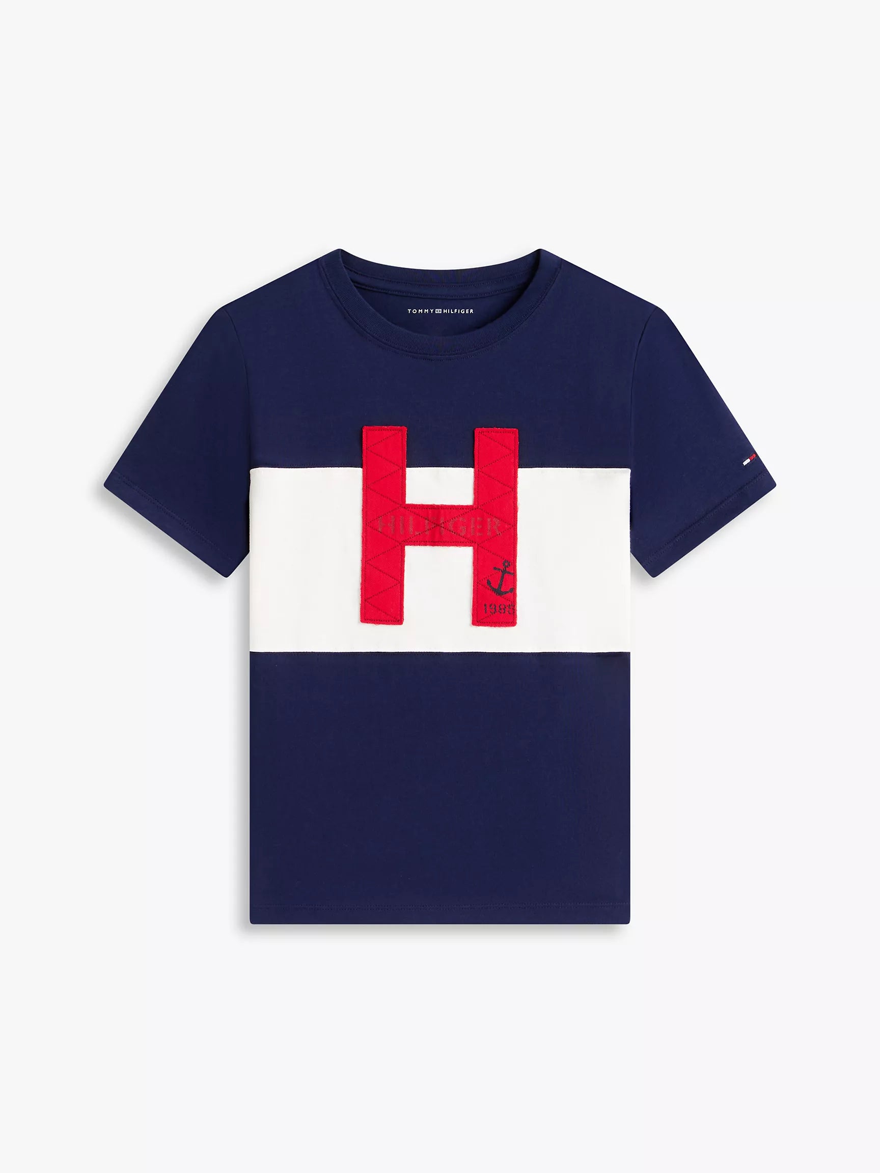 Kids' Nautical H Logo Colorblock T-Shirt-Carbon Navy
