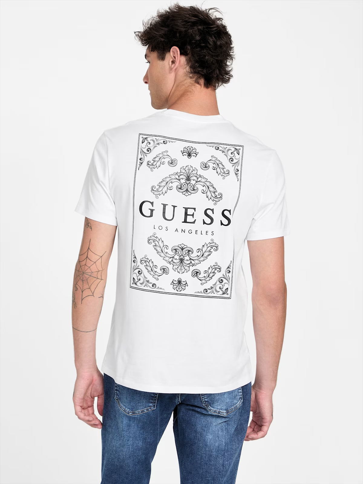 Guess Mens' Roquie Logo Tee/ White
