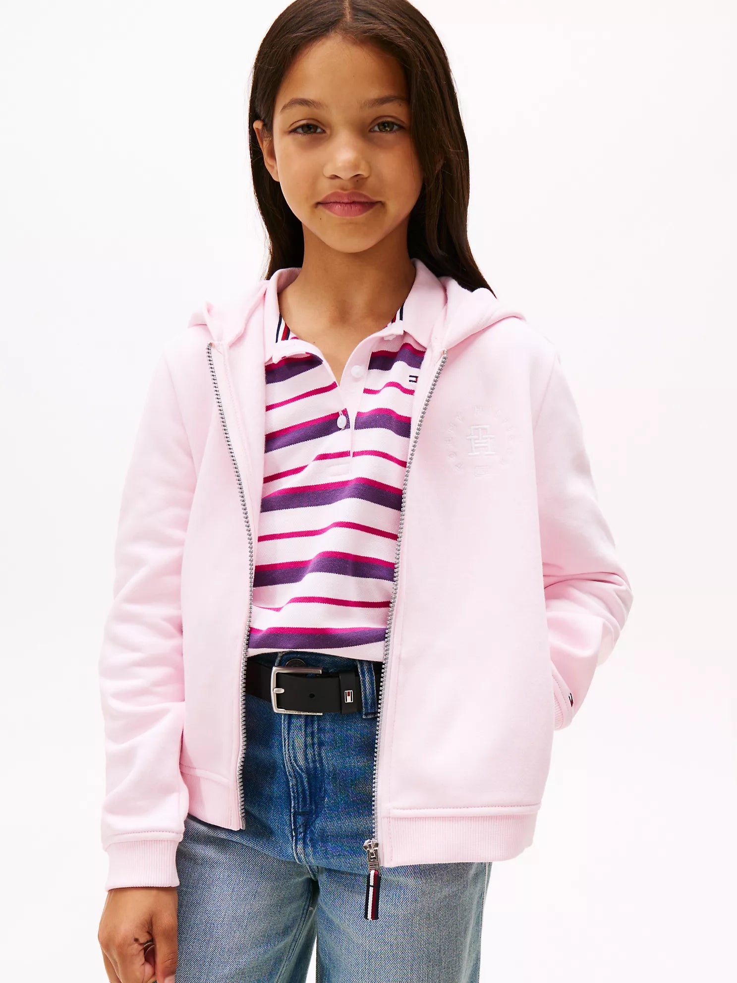 TOMMY Girls Circle Logo Hoodie Ballerina