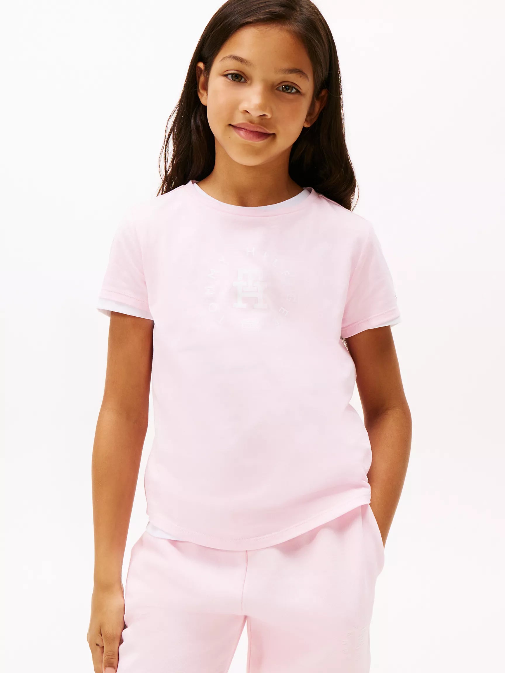 Girls' Tommy Circle Logo T-Shirt/ Ballerina