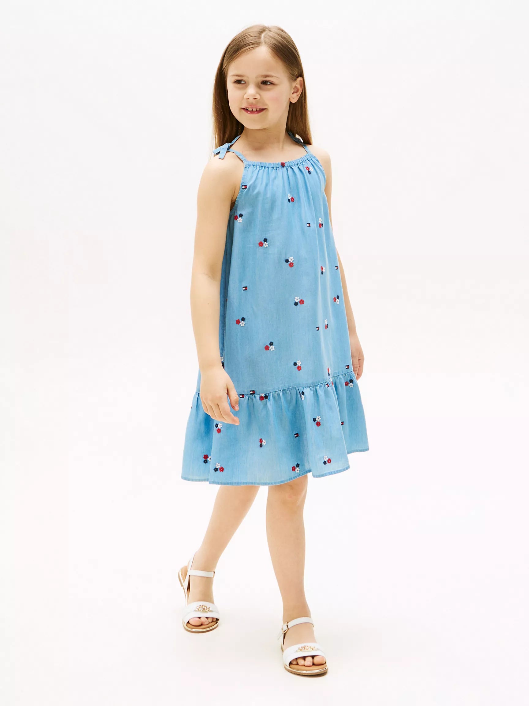 Girls' Tommy Allover Embroidered Flower Dress