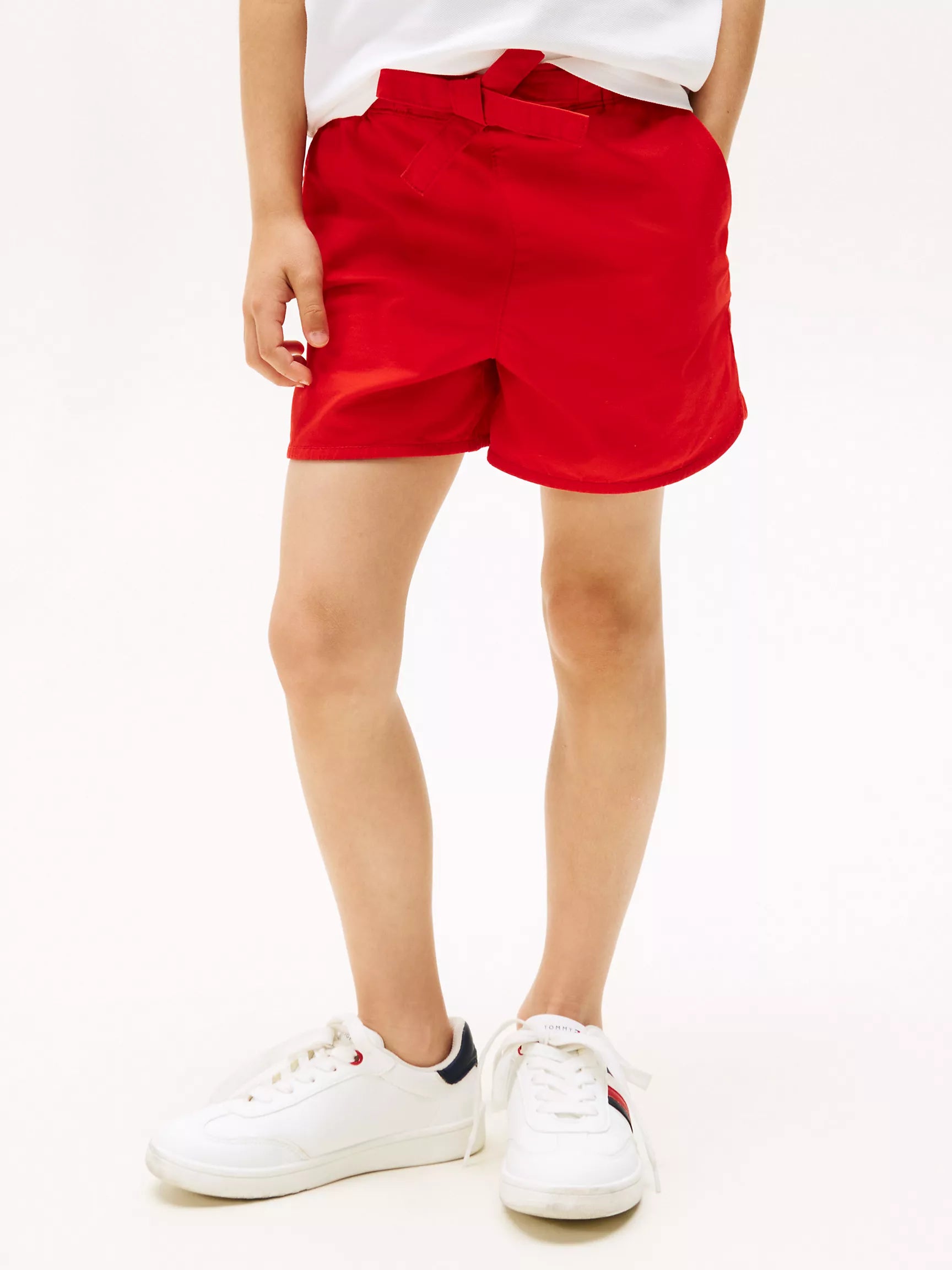 Tommy Girls' Tie-Waist Pull-On Short/ Fierce Red