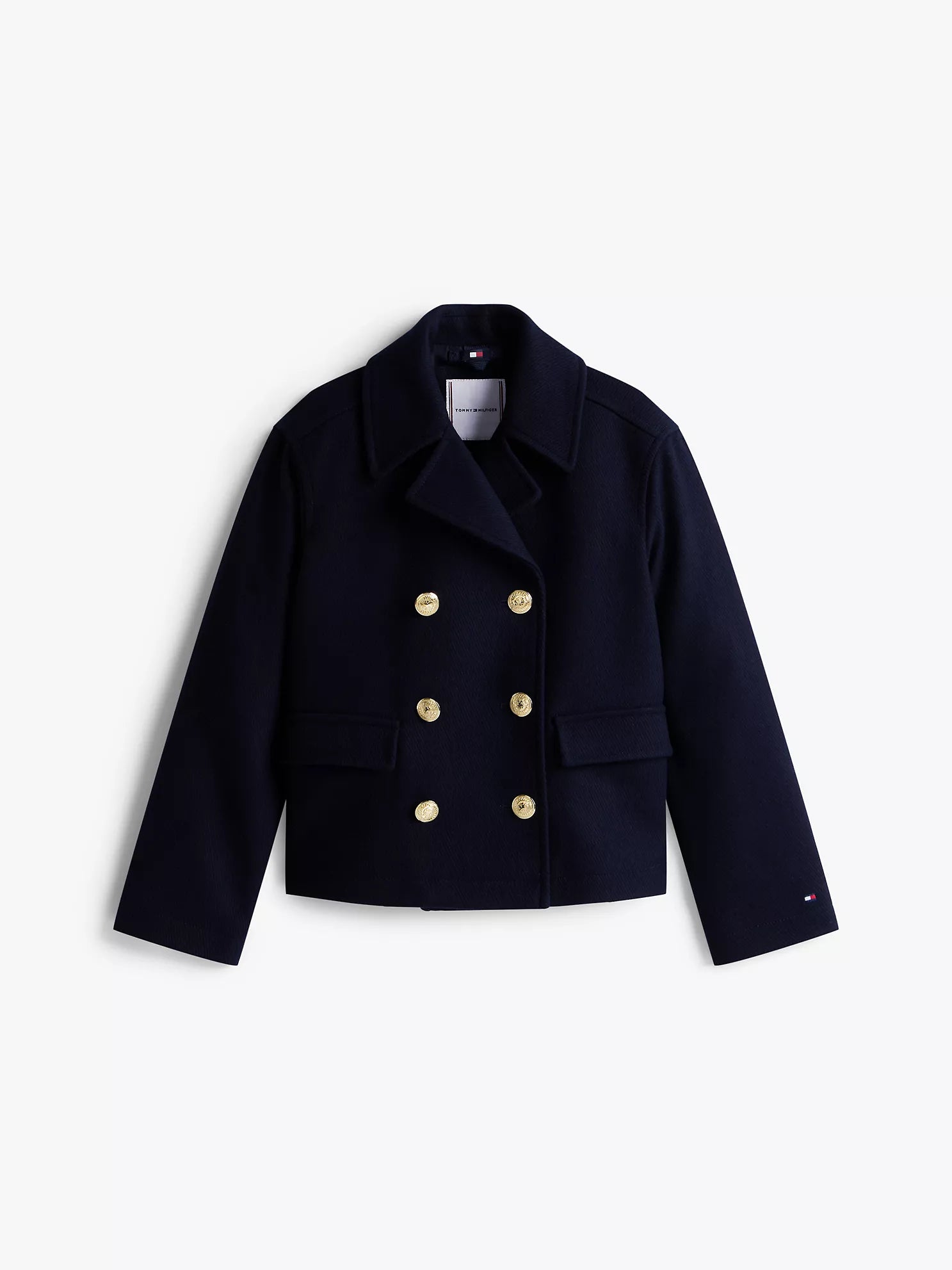 TOMMY Girls Double-Breasted Peacoat