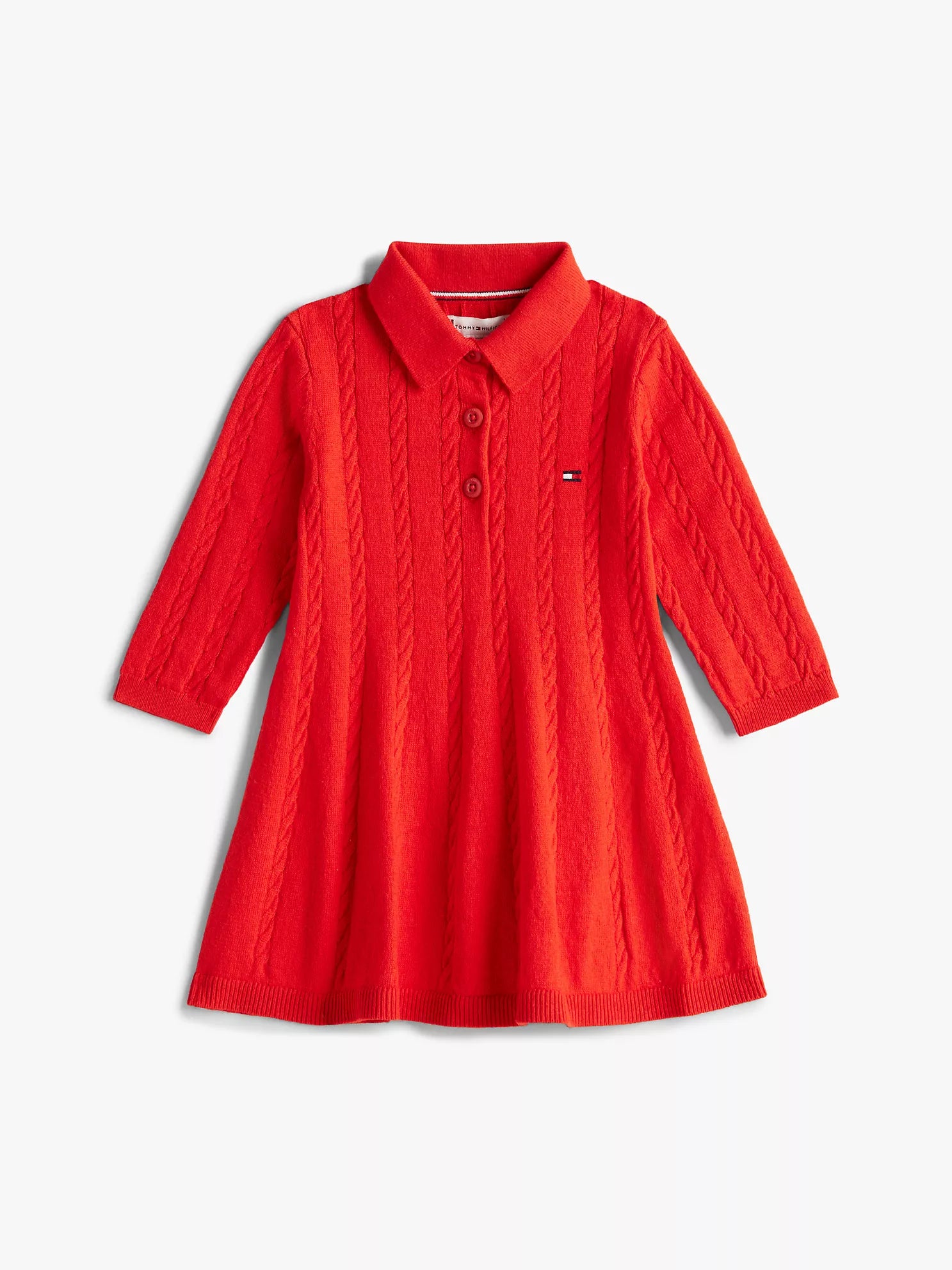 Baby Girls' Polo Sweater Dress Deep Crimson