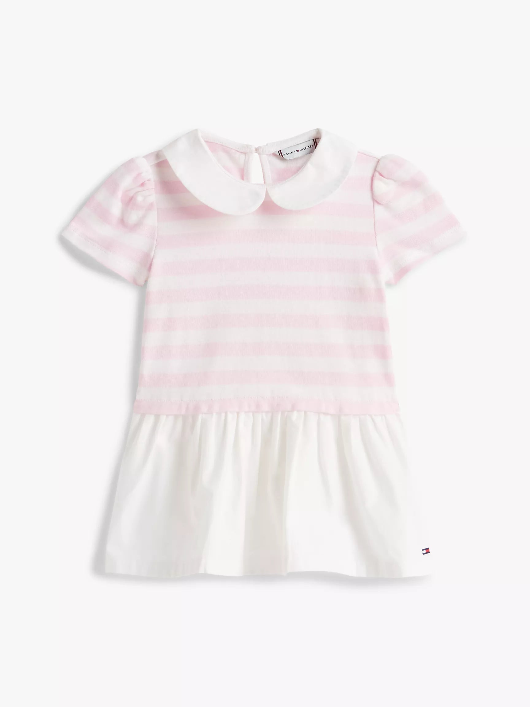 Babies' Striped Mixed-Media Dress-Ballerina