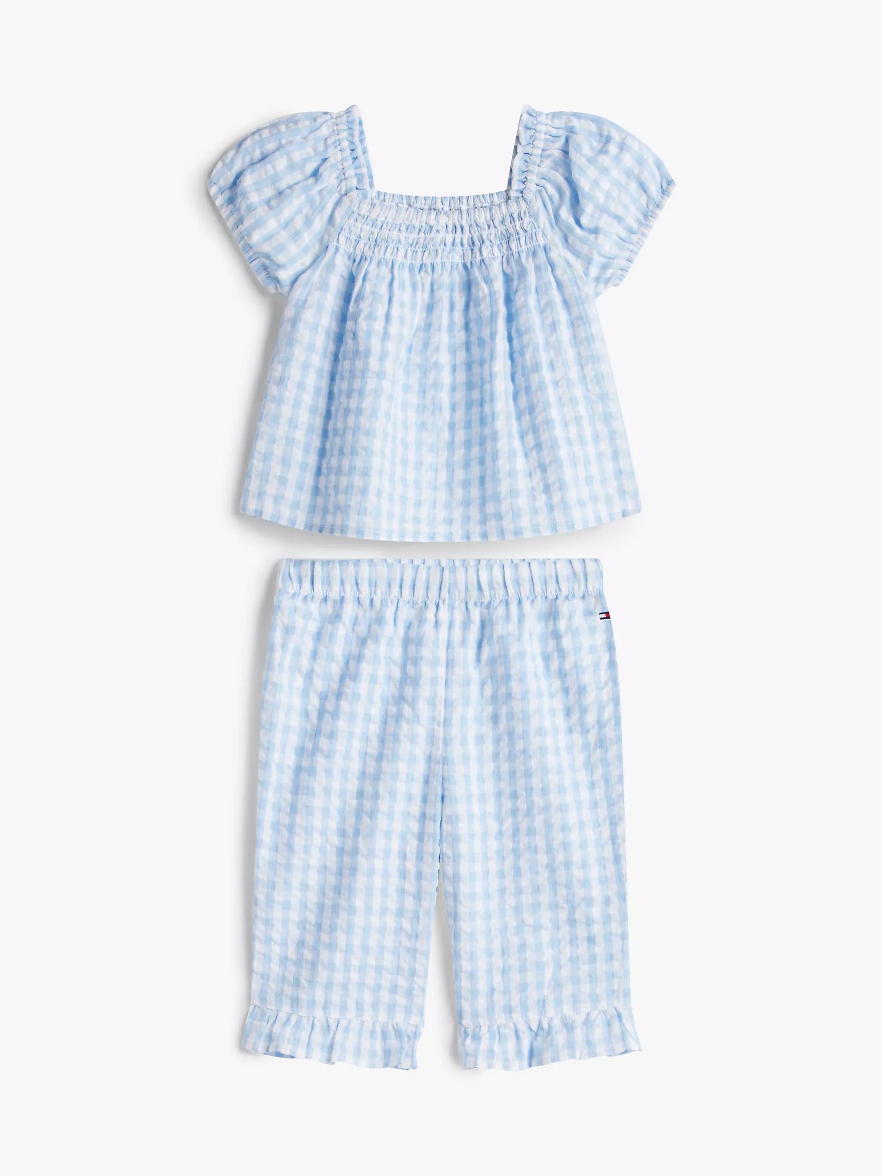 Tommy Babies' Gingham Top & Pant Set-Breezy Blue