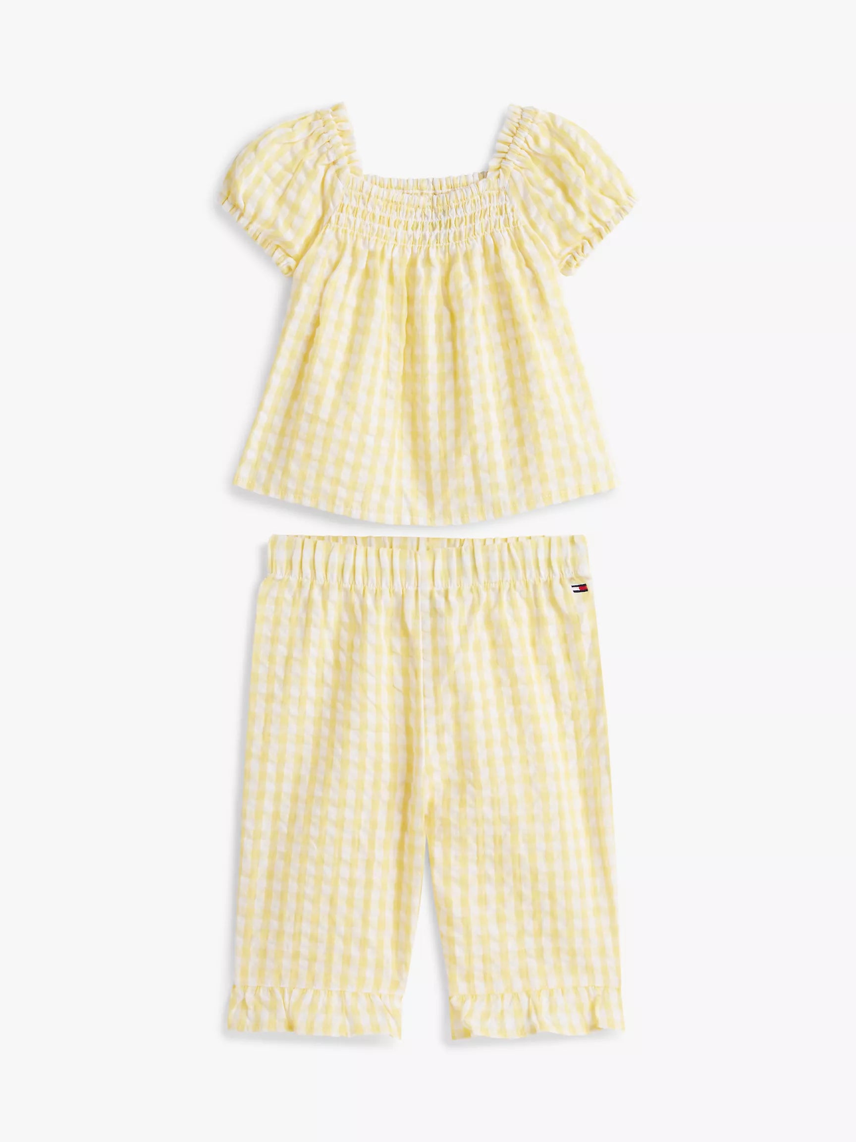 Tommy Babies' Gingham Top & Pant Set-Yellow